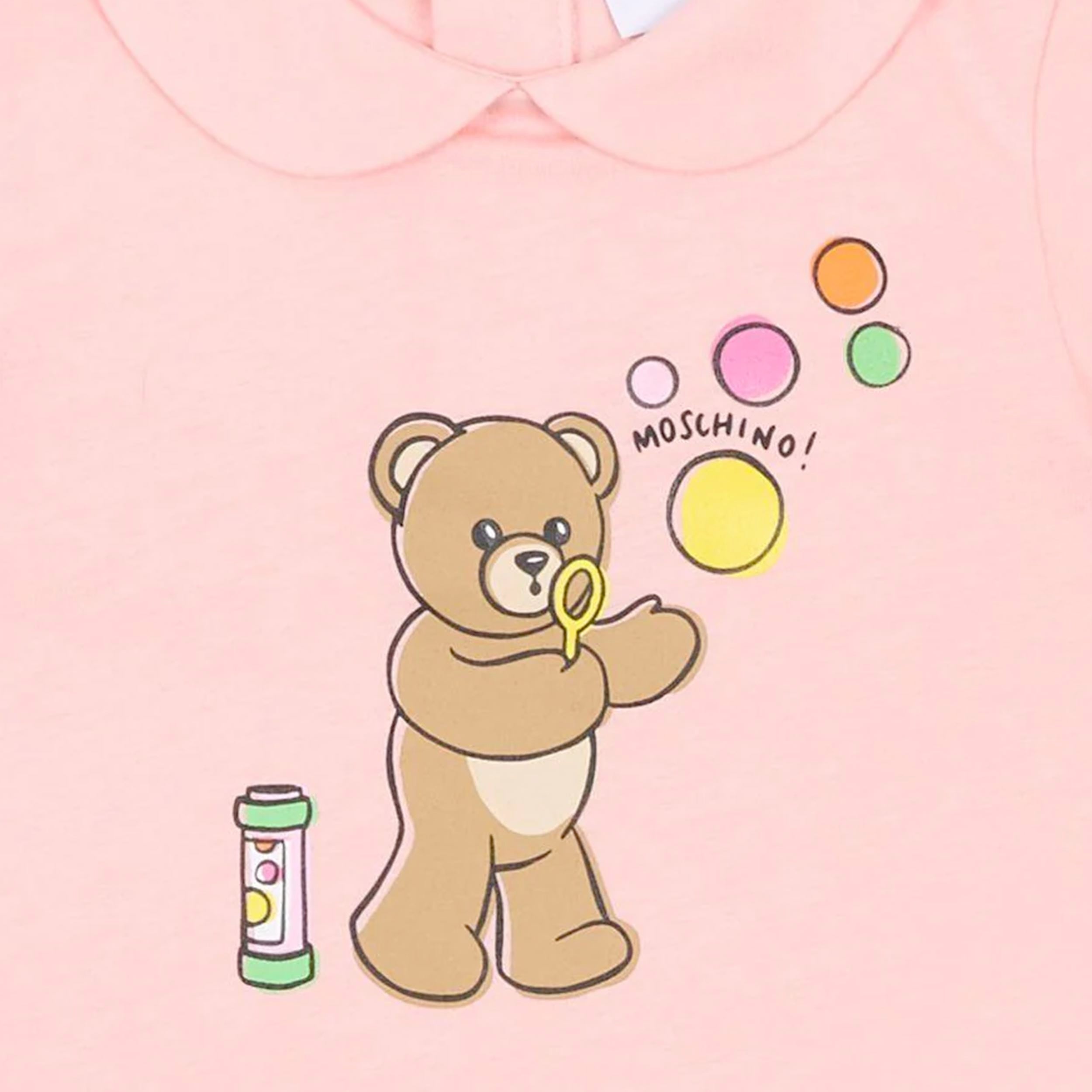 Tutina Rosa con Apertura sul Fondo e Teddy Firmata MOSCHINO