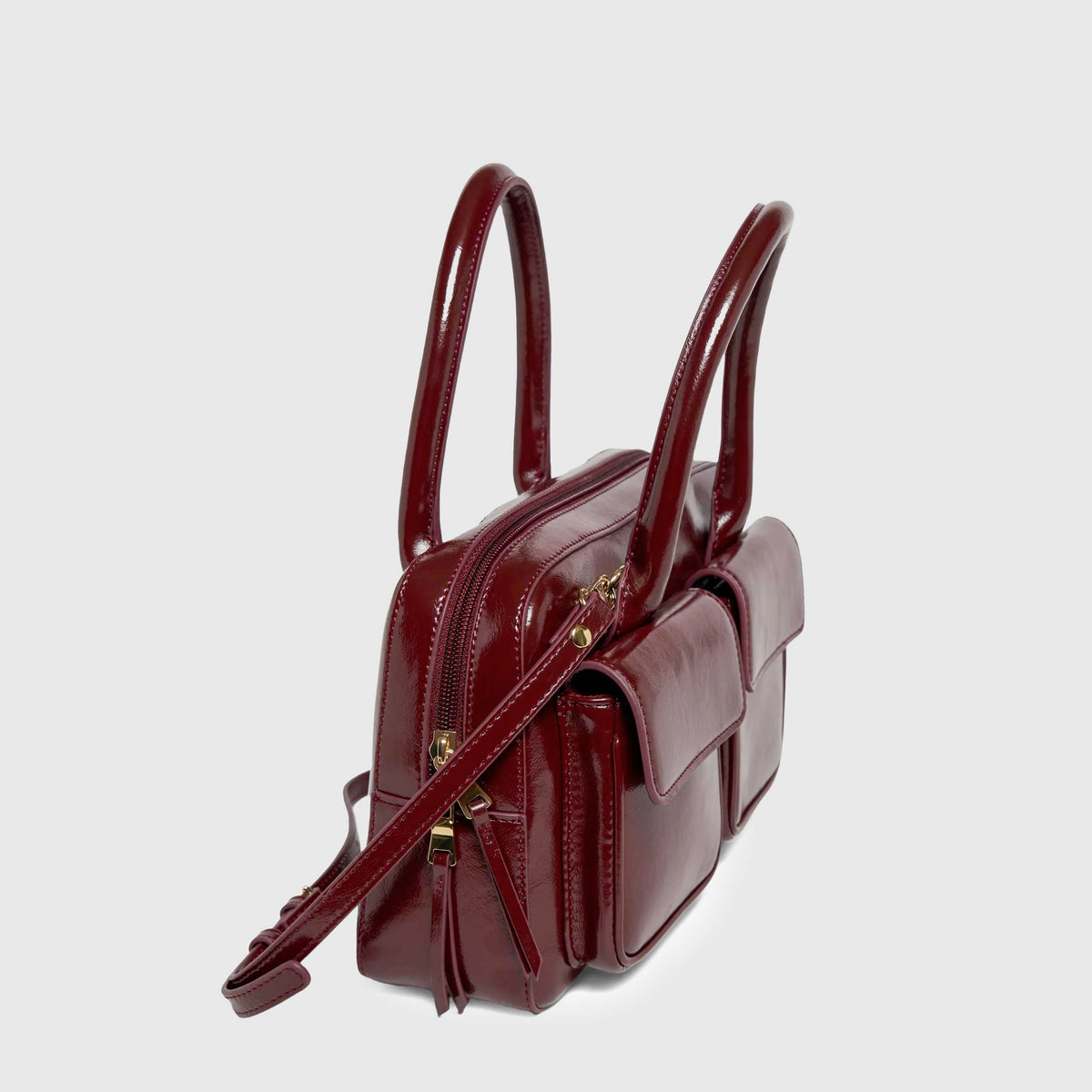 Bordeaux bag with Applied Pockets Signed MM6