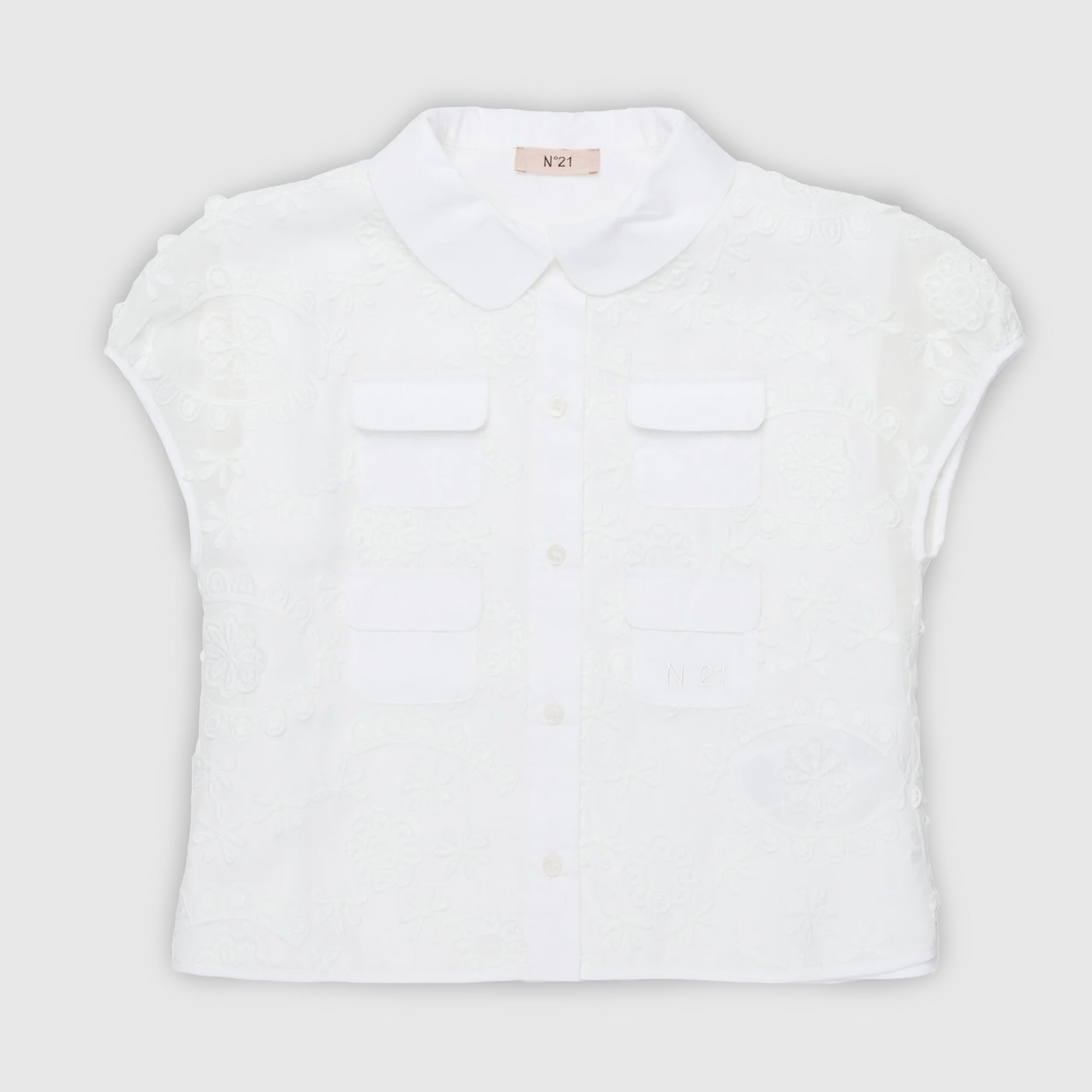Camicia Latte Colletto firmato N.21