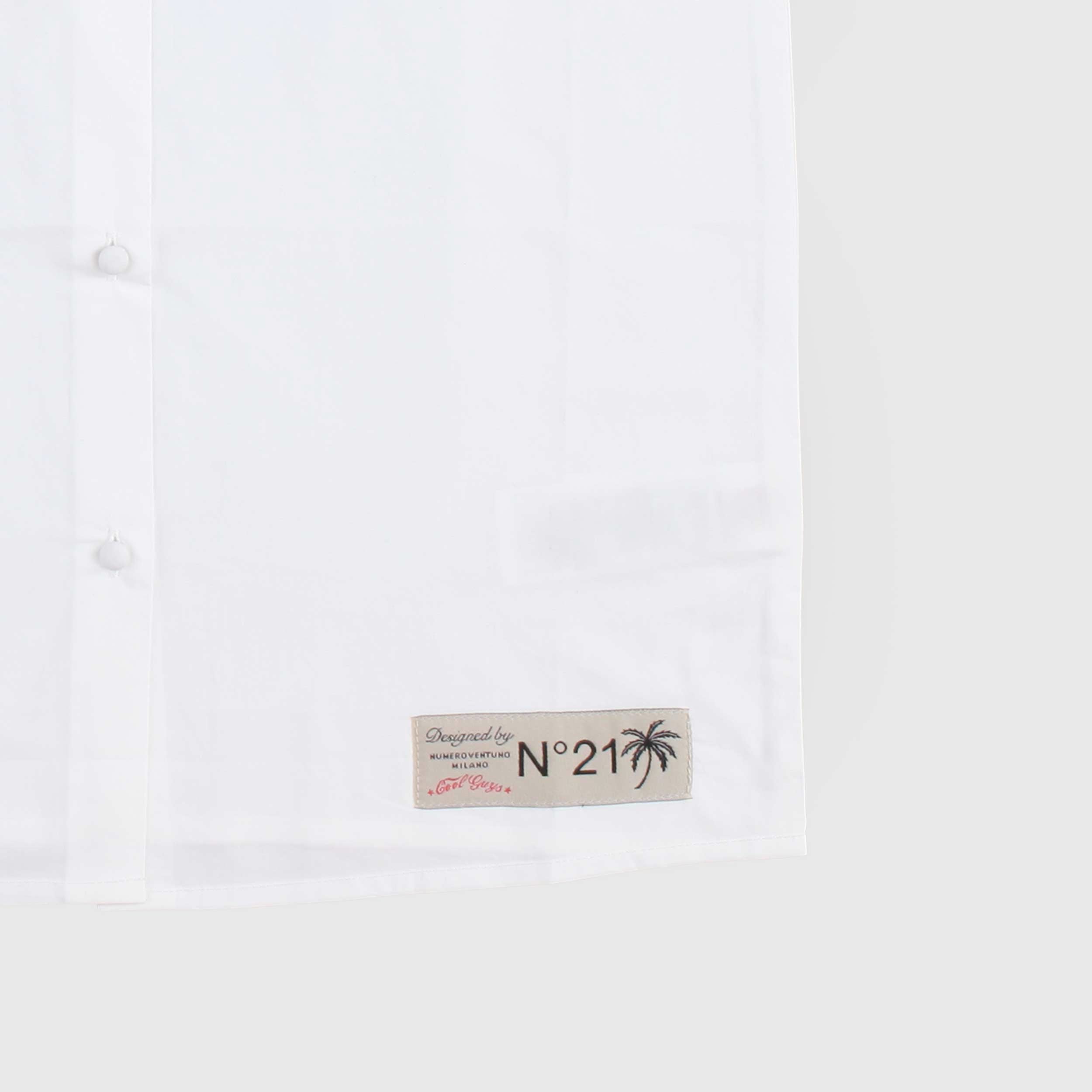 Camicia Bianca Con Bottoni Foderati Firmata N.21