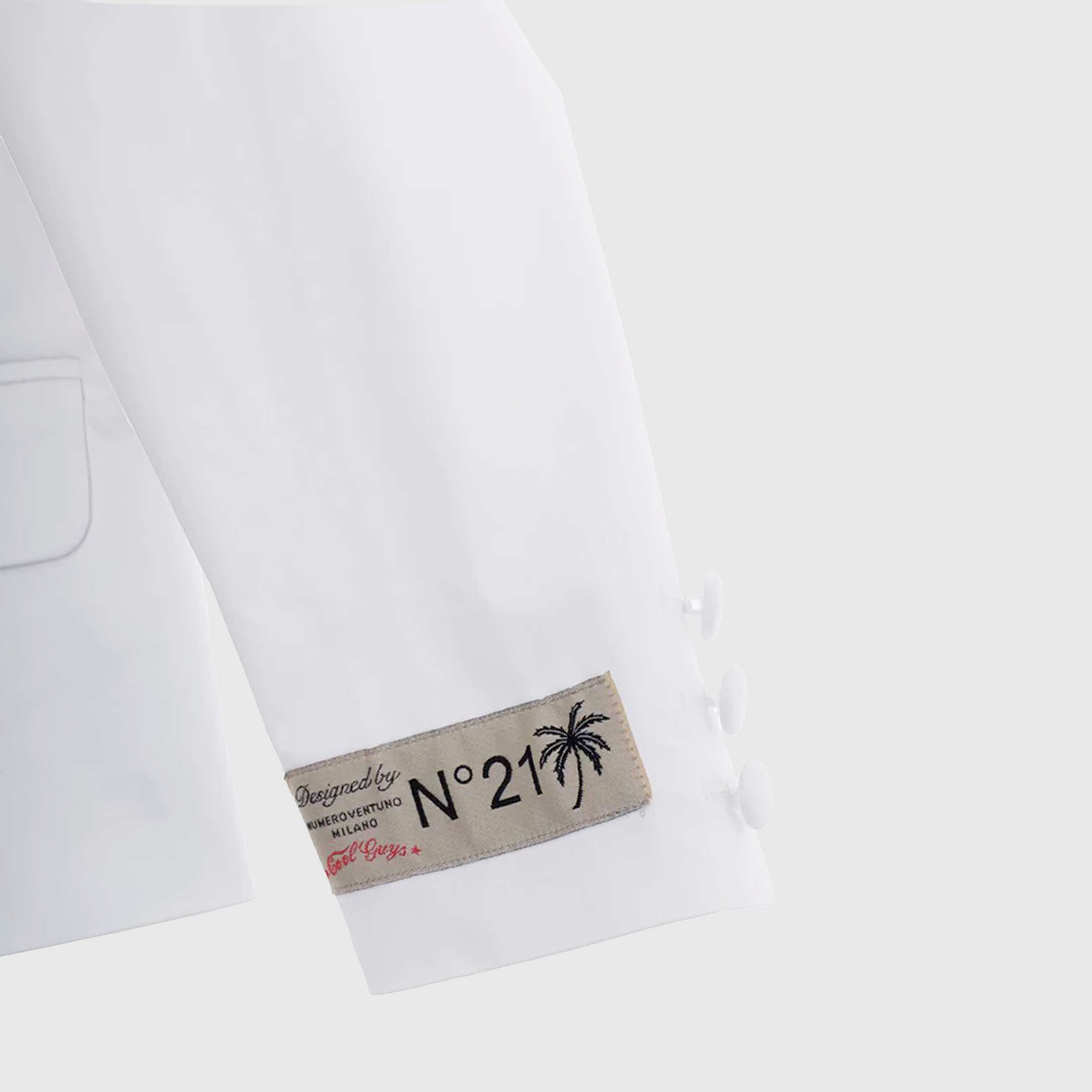 Giacca Bianca con Bottone Color Oro Firmata N 21