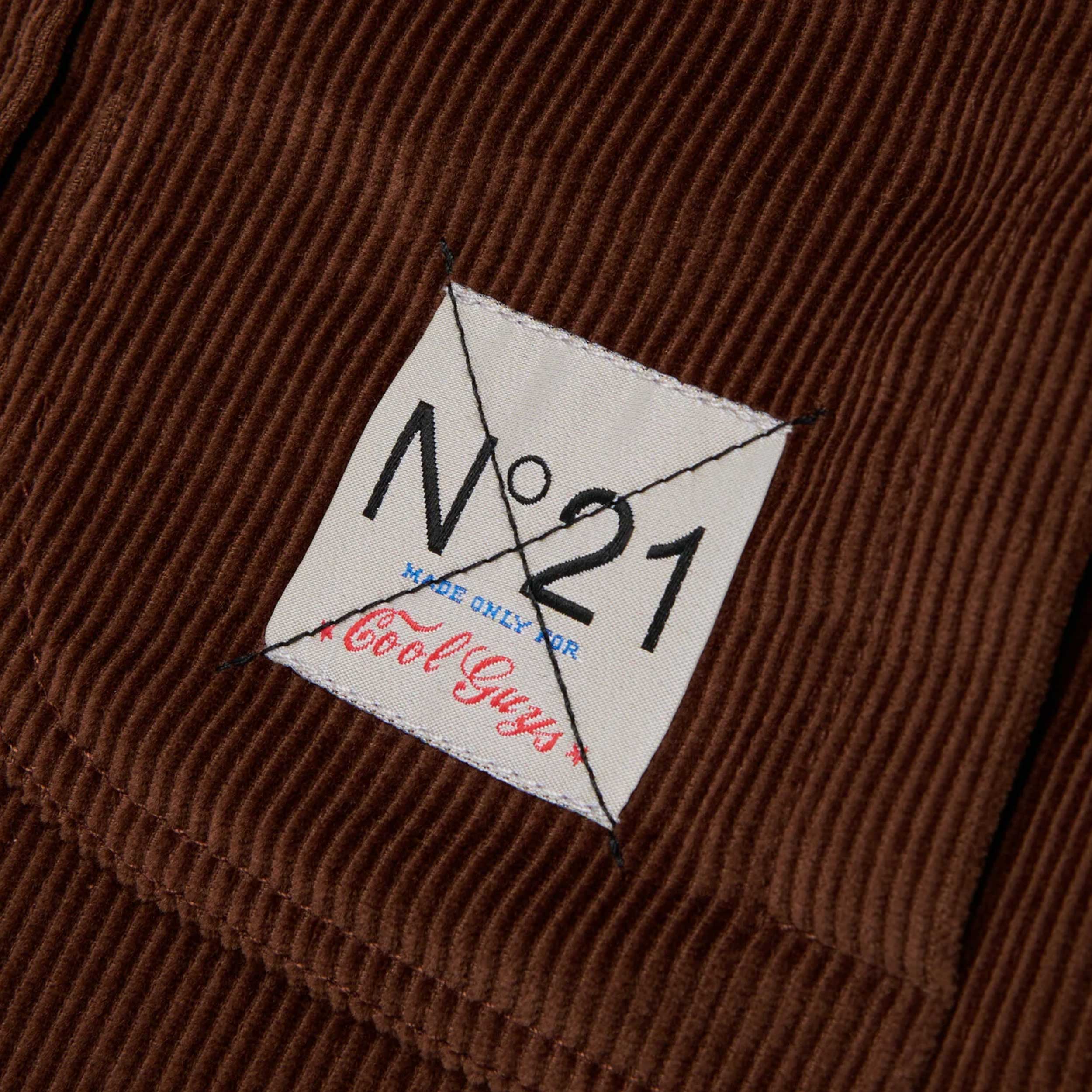Giacca Marrone in Velluto con Tasche Frontali By N 21
