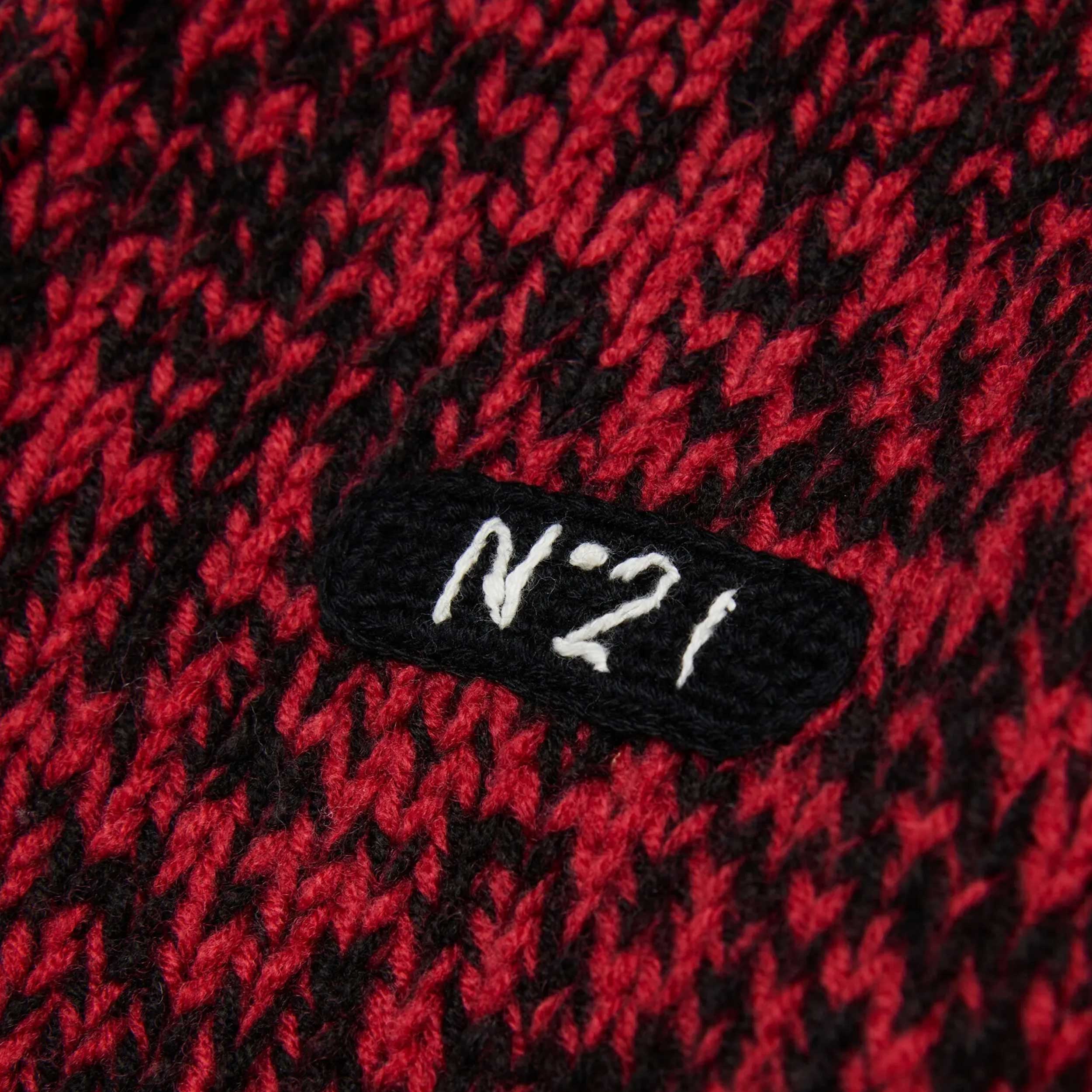Red and Black Pullover with Tag for Girl by MM6
