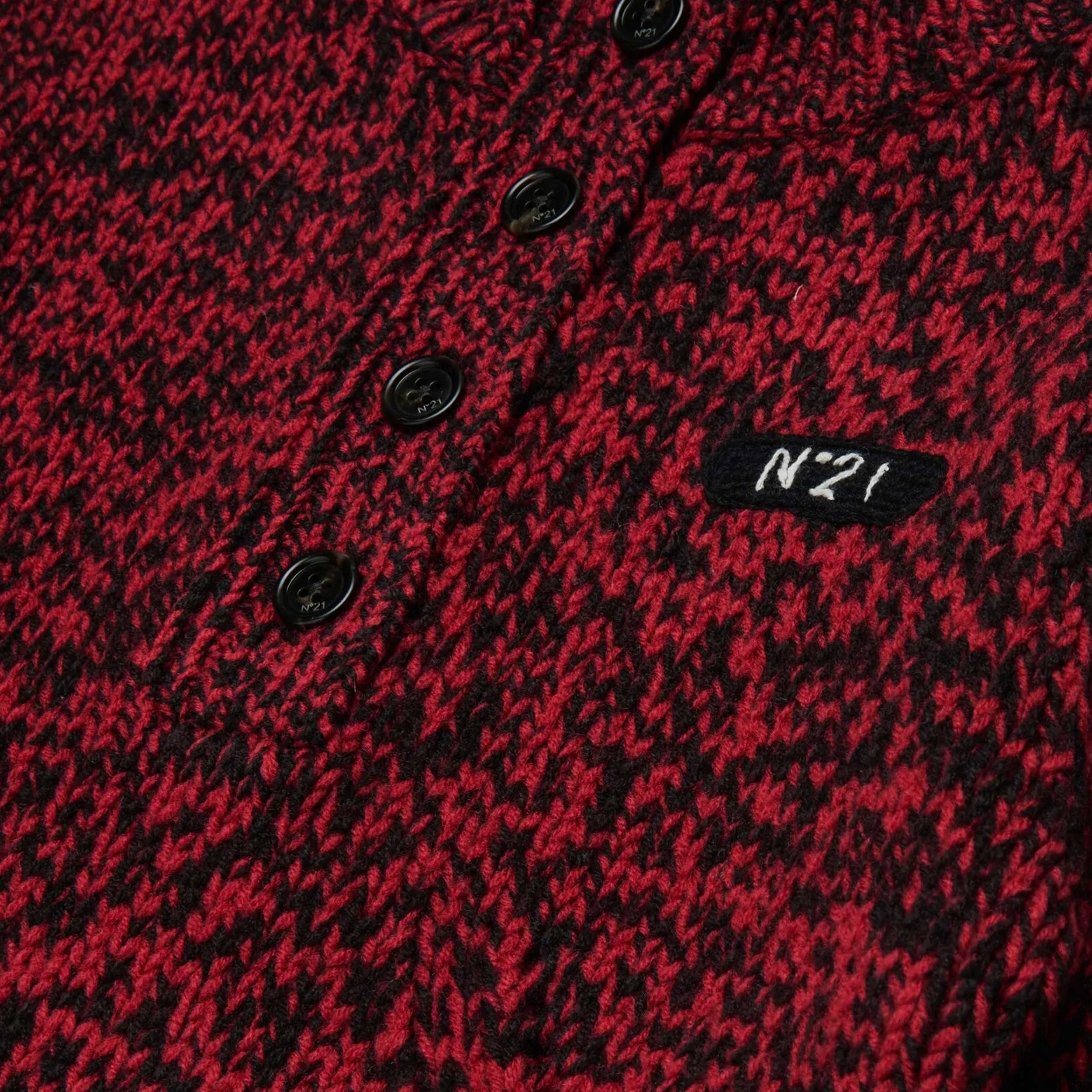 Red and Black Pullover with Tag for Girl by MM6