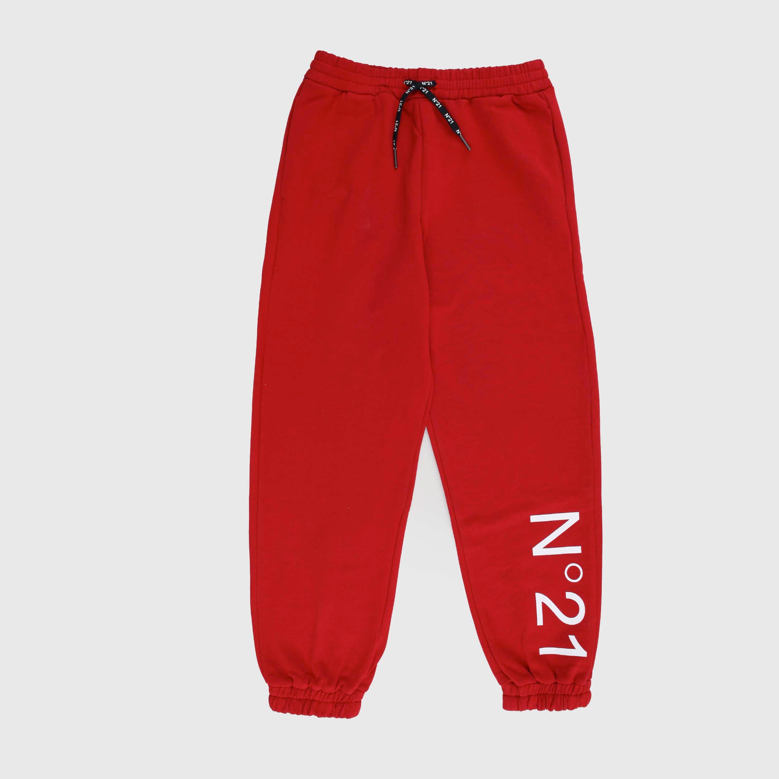 Pantalone Rosso con Coulisse e Logo by N. 21
