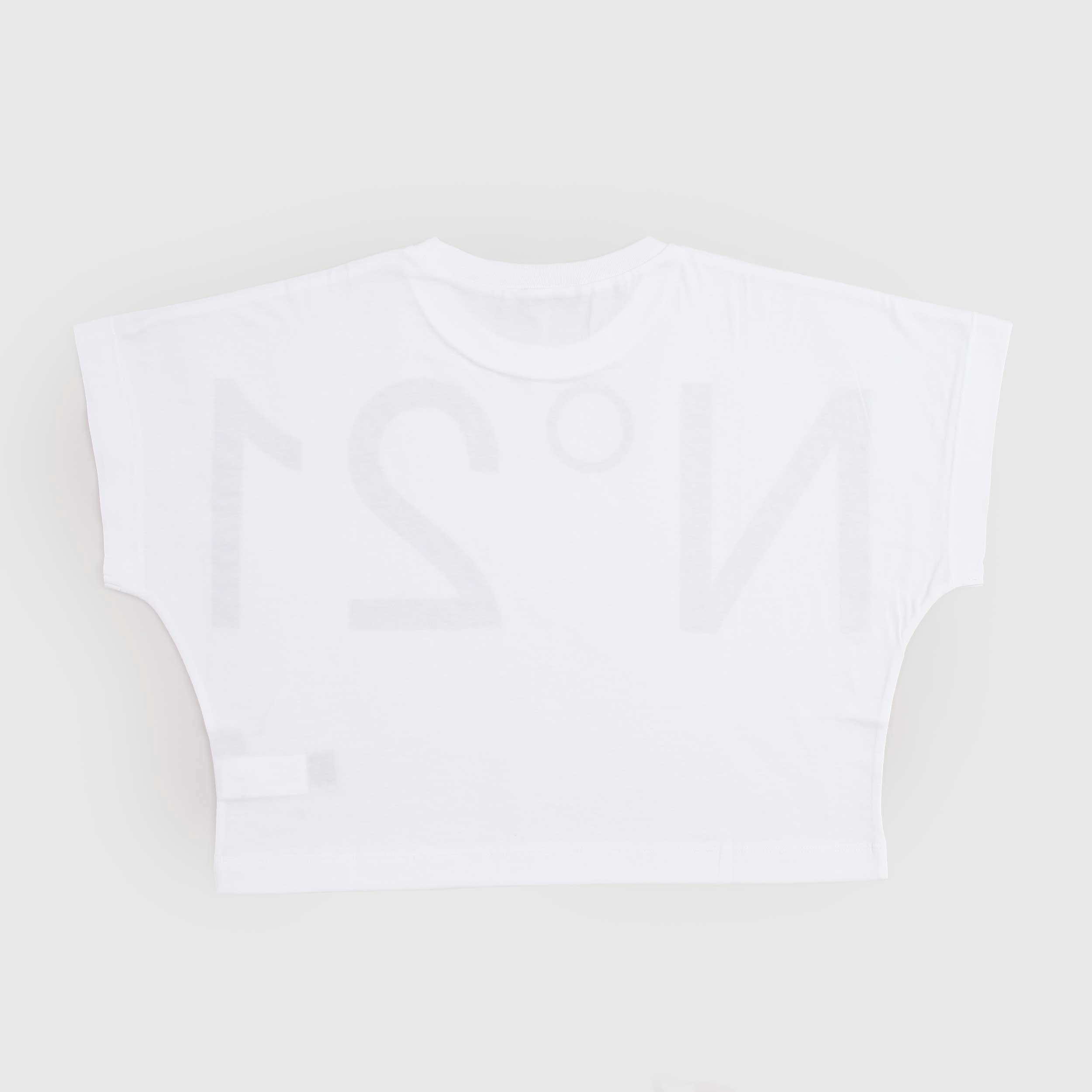 T-shirt Bianca Con Stampa Grafica Firmata N.21