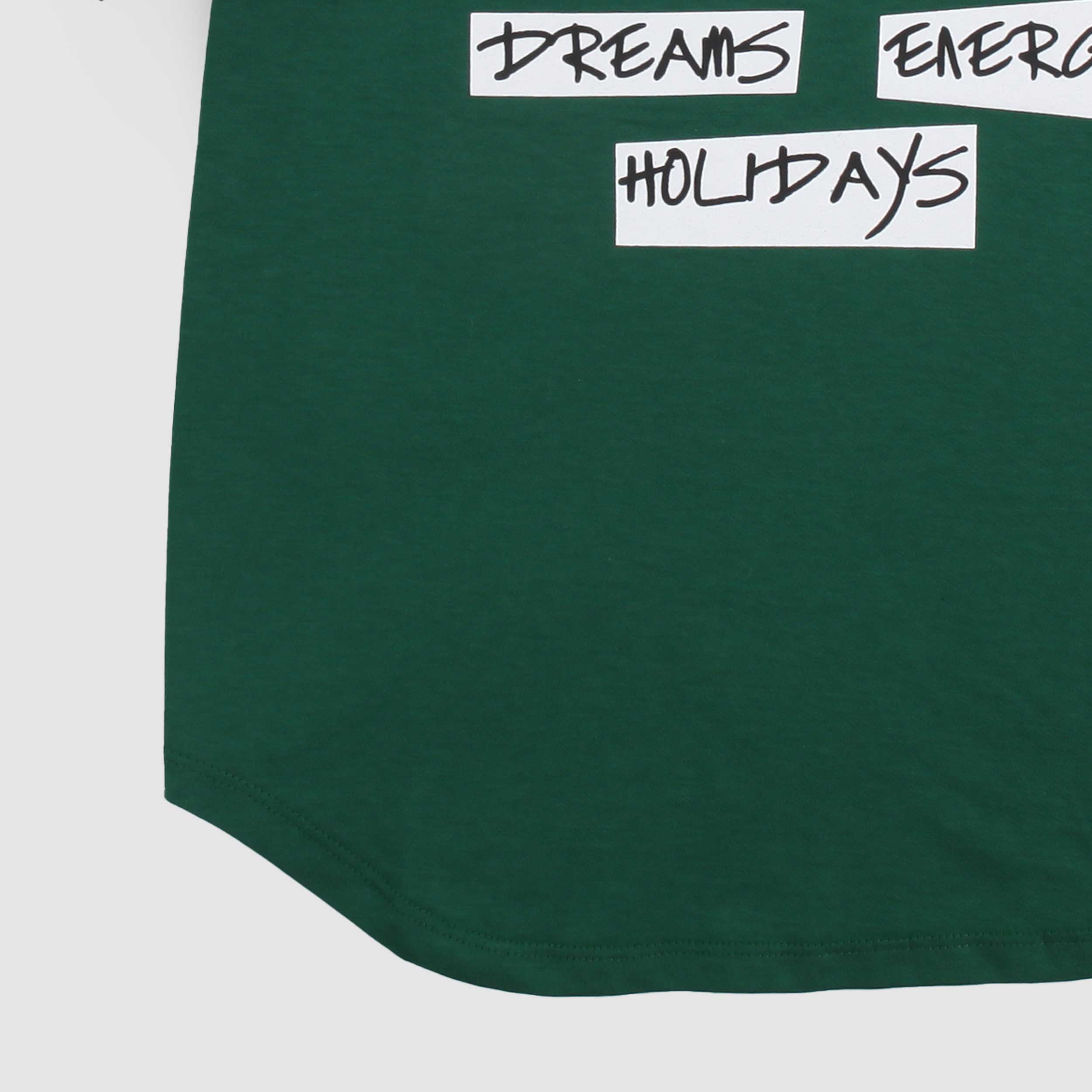 Green T-shirt with contrasting print by N.21