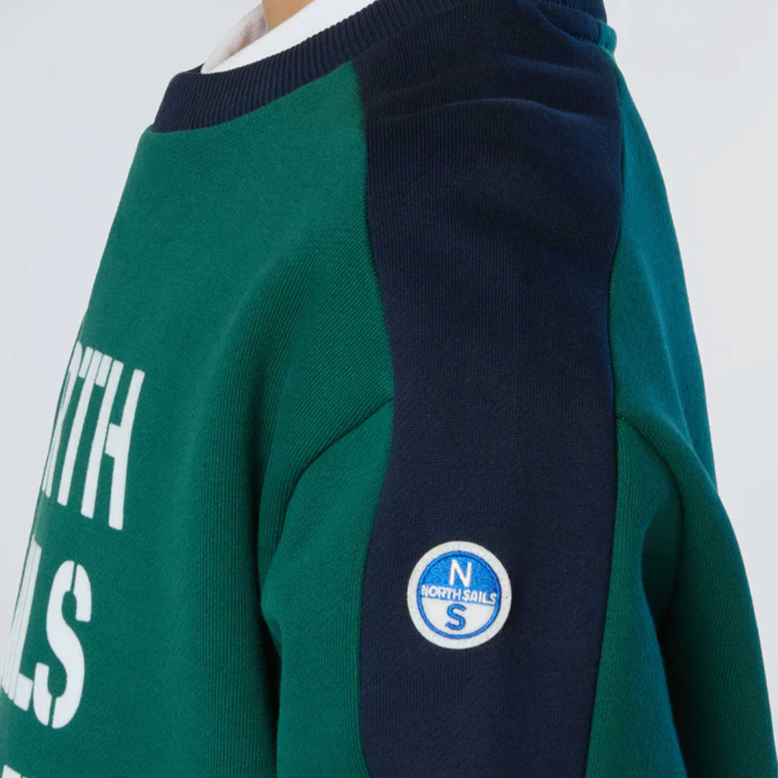 Felpa Con Stampa Flock Firmata NORTH SAILS