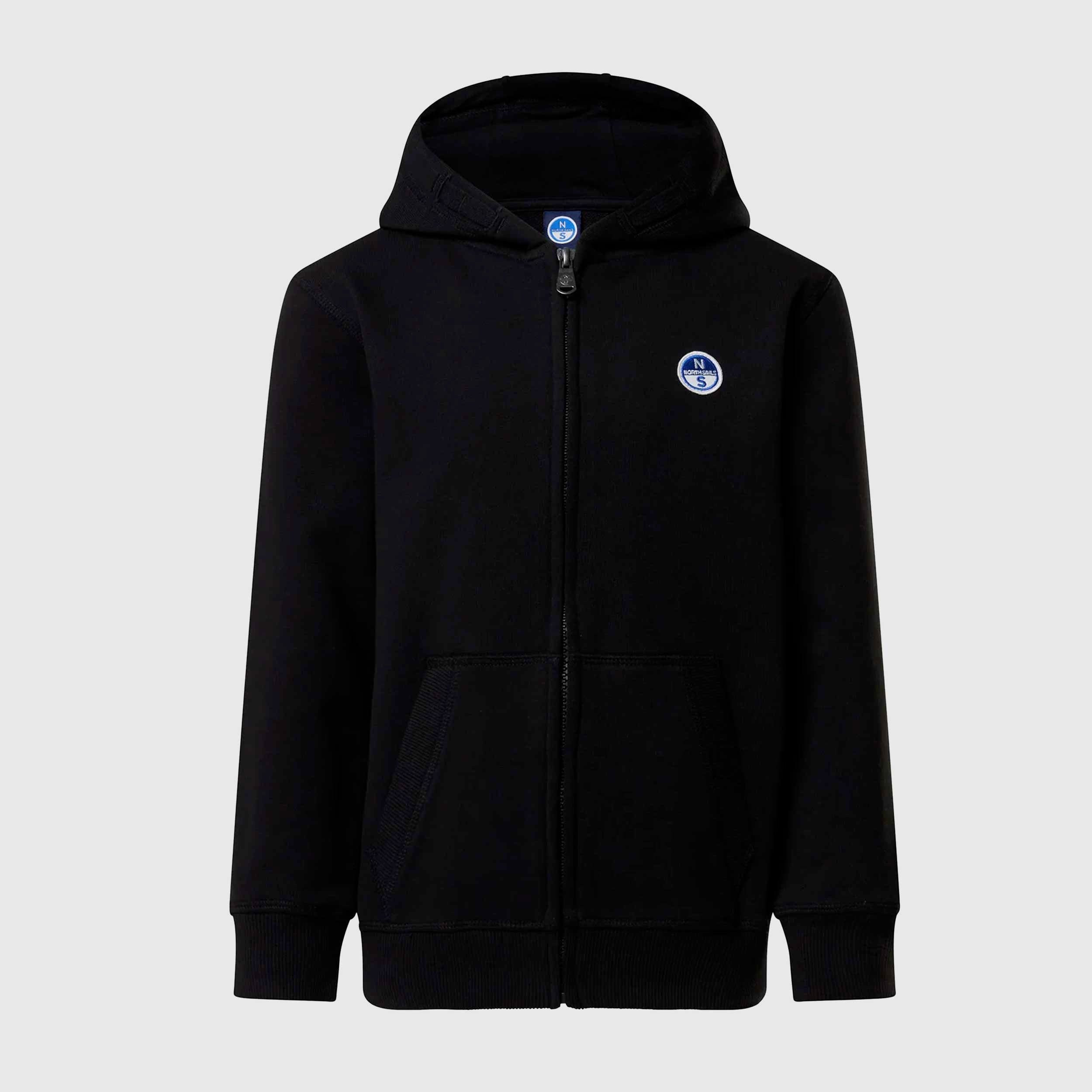Black Sweatshirt with Front Logo by NORTH SAILS