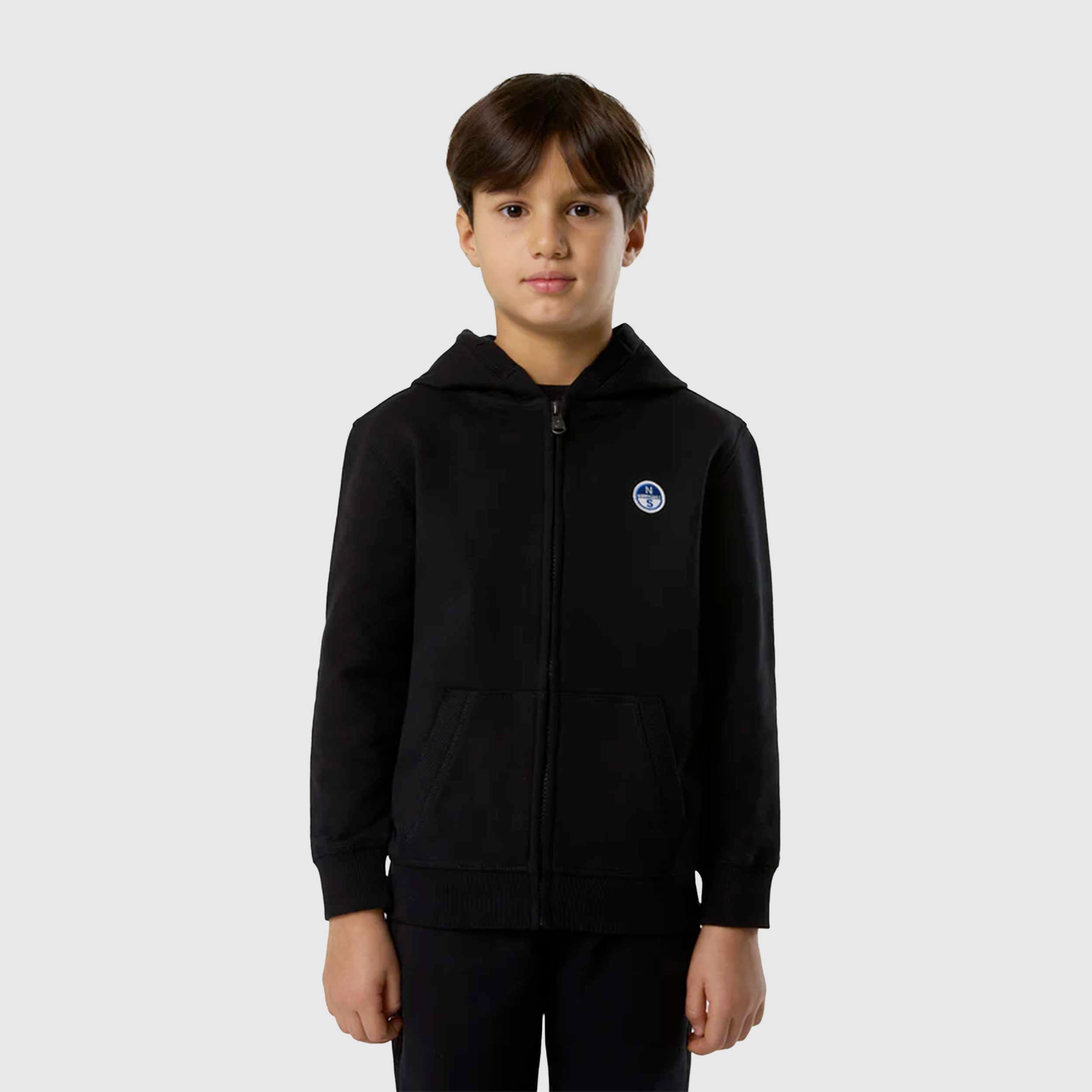 Black Sweatshirt with Front Logo by NORTH SAILS