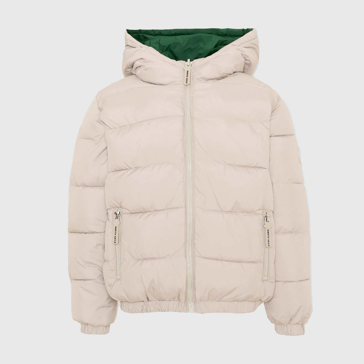 Piumino Beige Reversibile Verde per Ragazzi NORTH SAILS