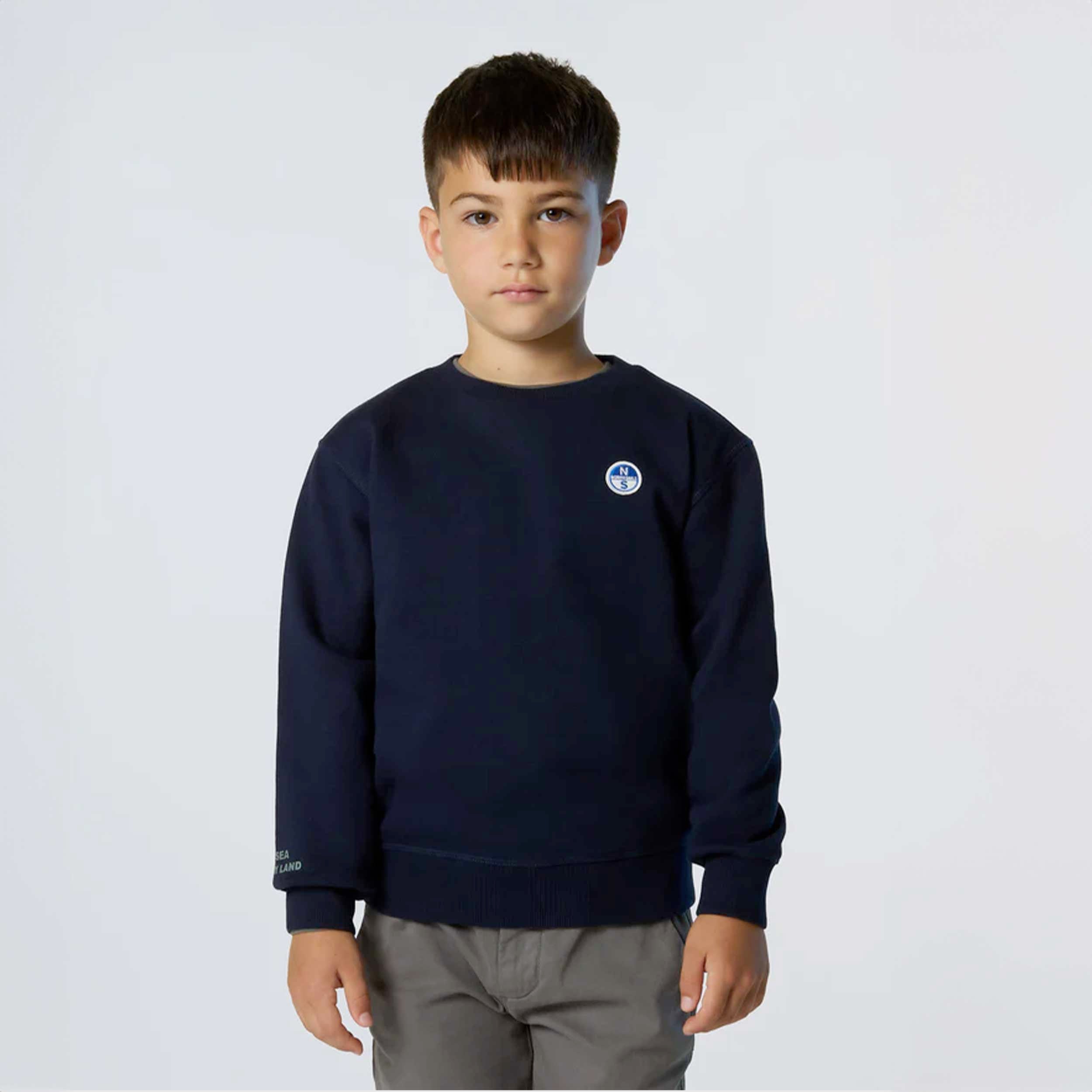 Felpa Blu Con Patch Logo Firmata NORTH SAILS