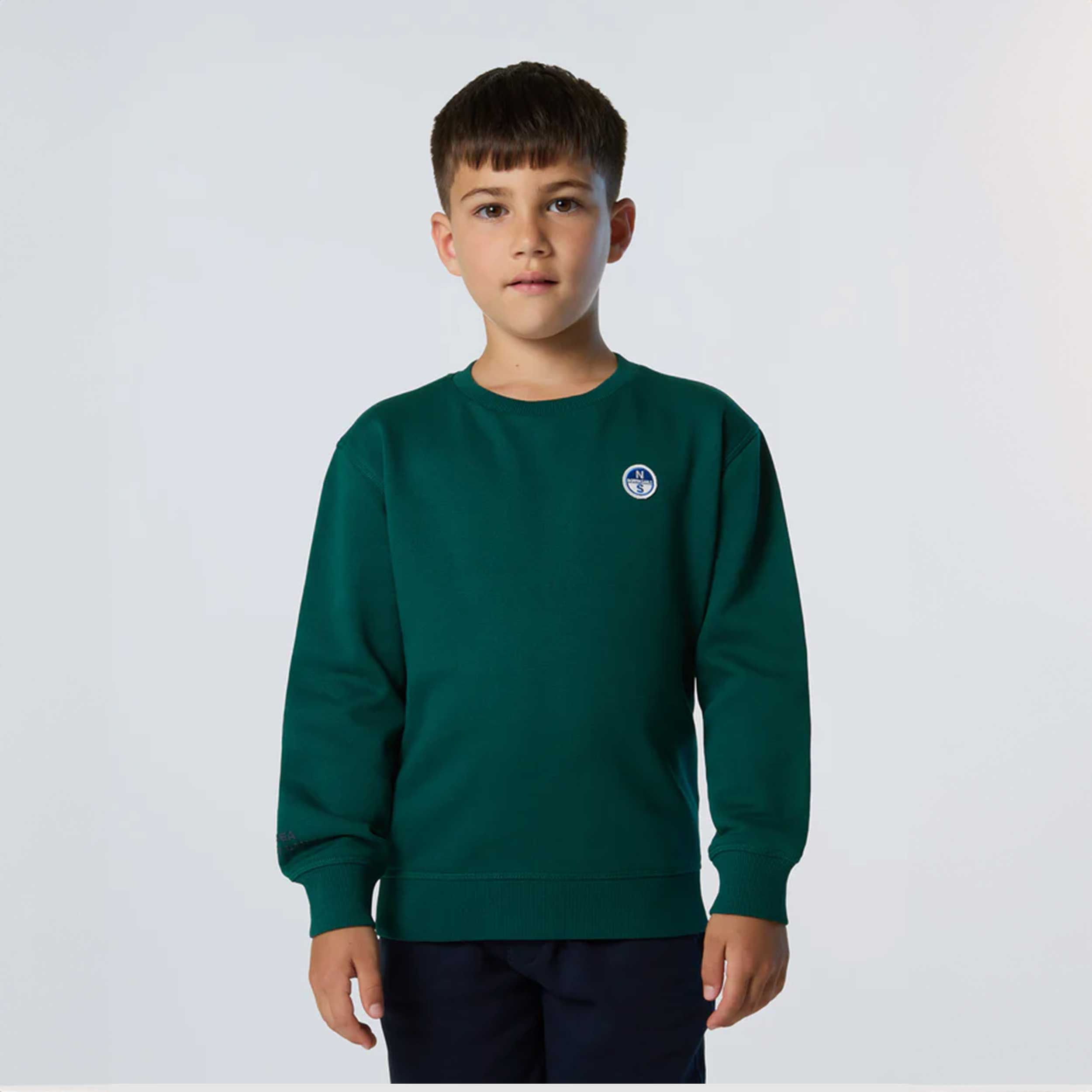 Felpa Verde Con Patch Logo Firmata NORTH SAILS