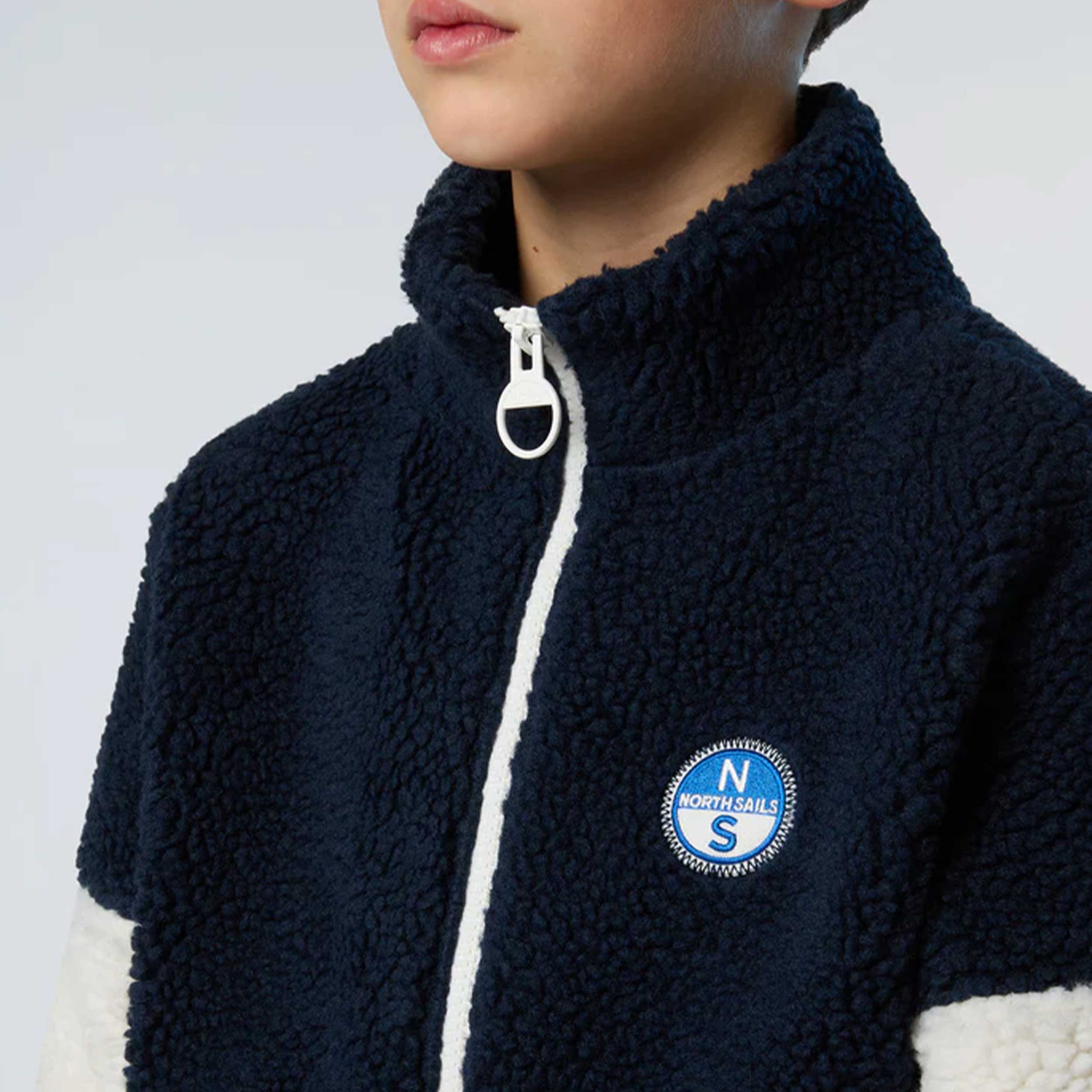 Felpa In Teddy Con Zip Firmata NORTH SAILS