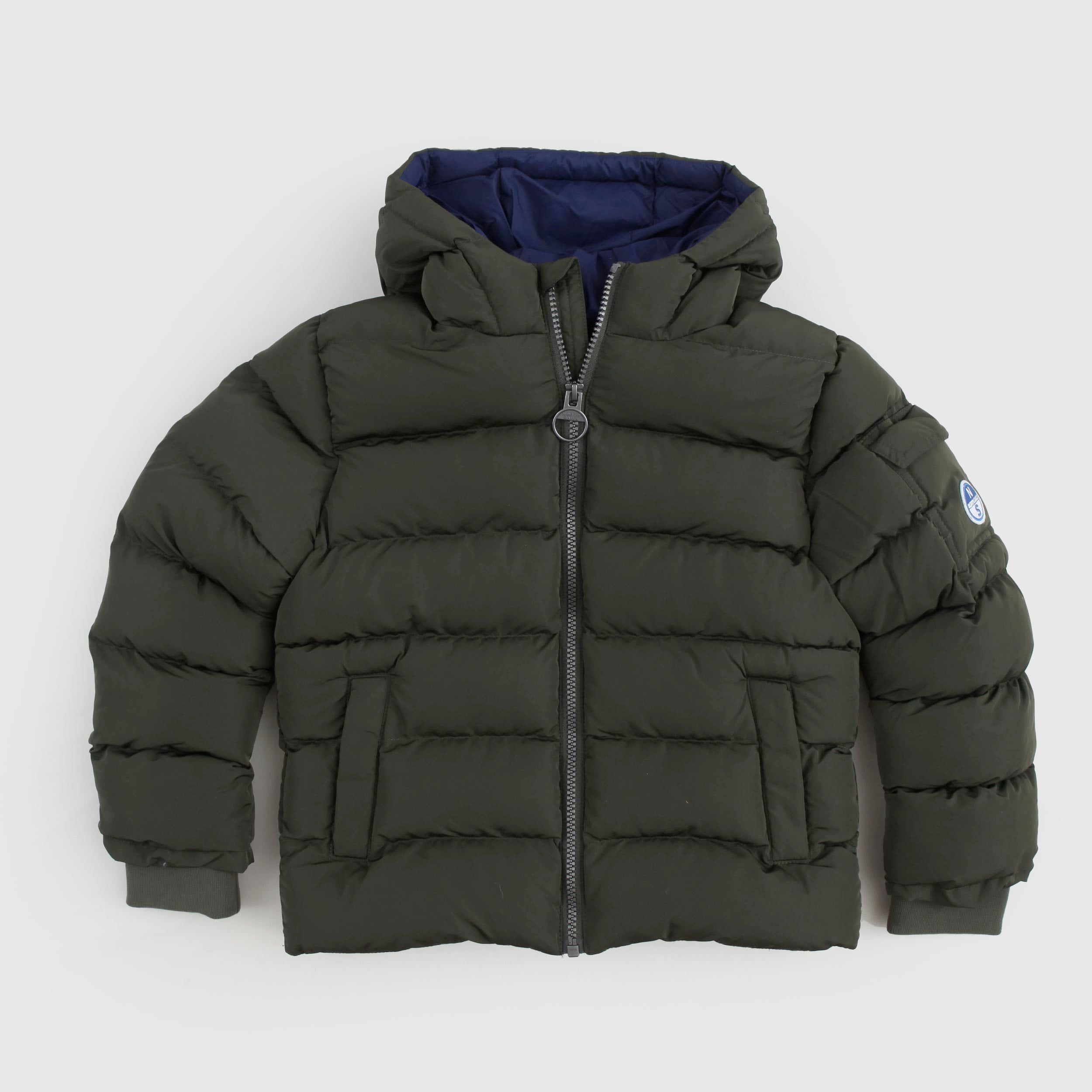 Piumino Verde Foderato Blu Firmato NORTH SAILS