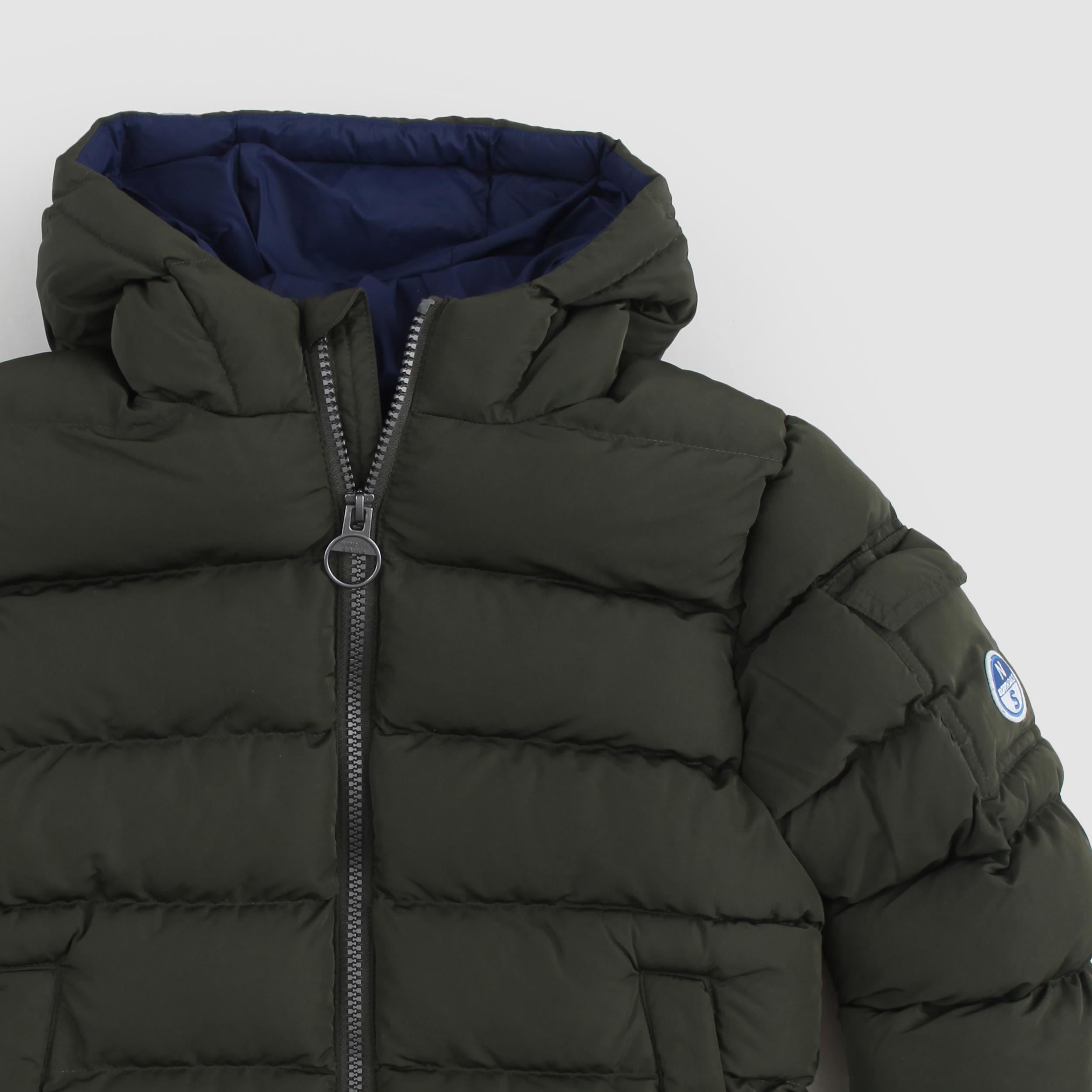 Piumino Verde Foderato Blu Firmato NORTH SAILS