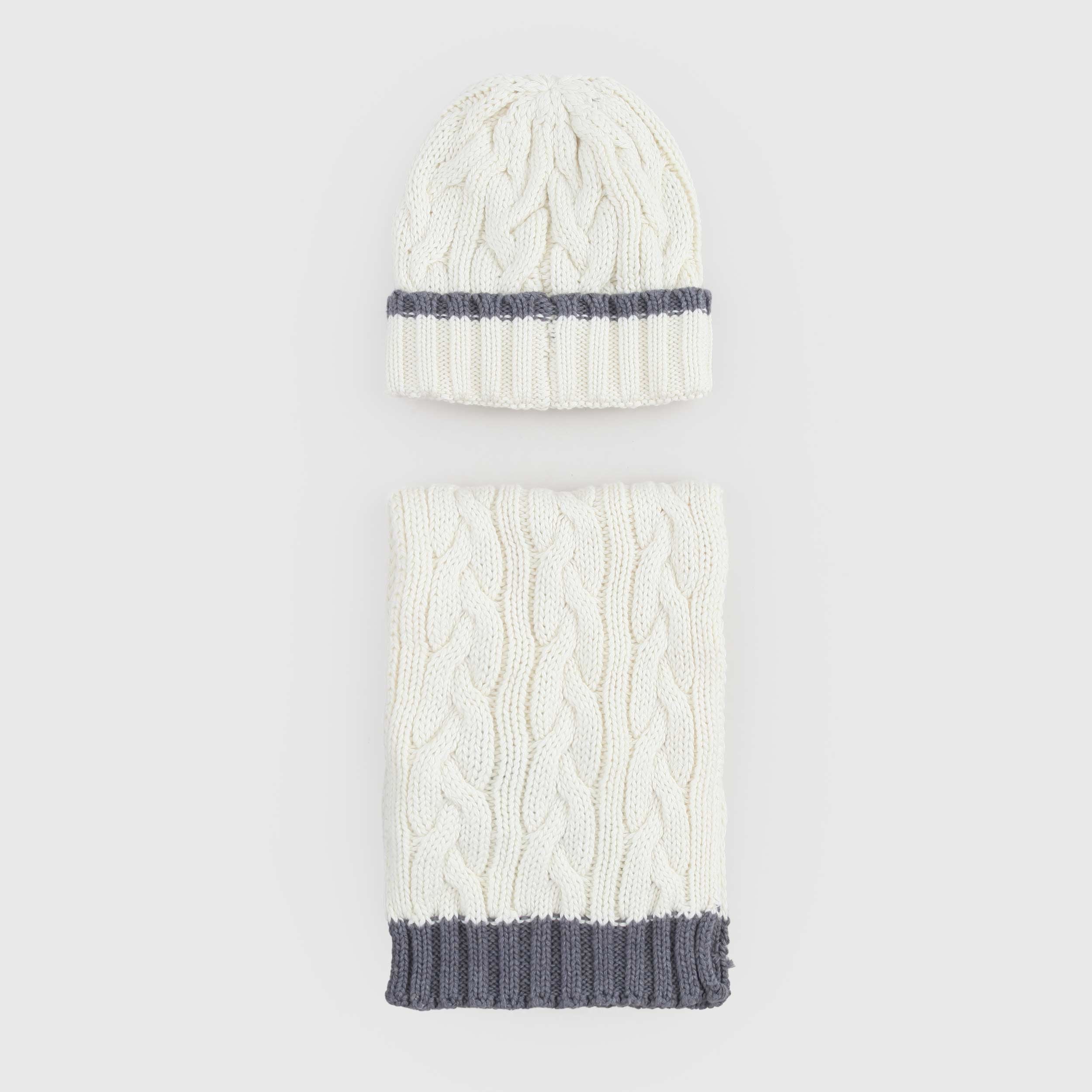 NORTH SAILS Beige Beanie and Scarf Gift Set