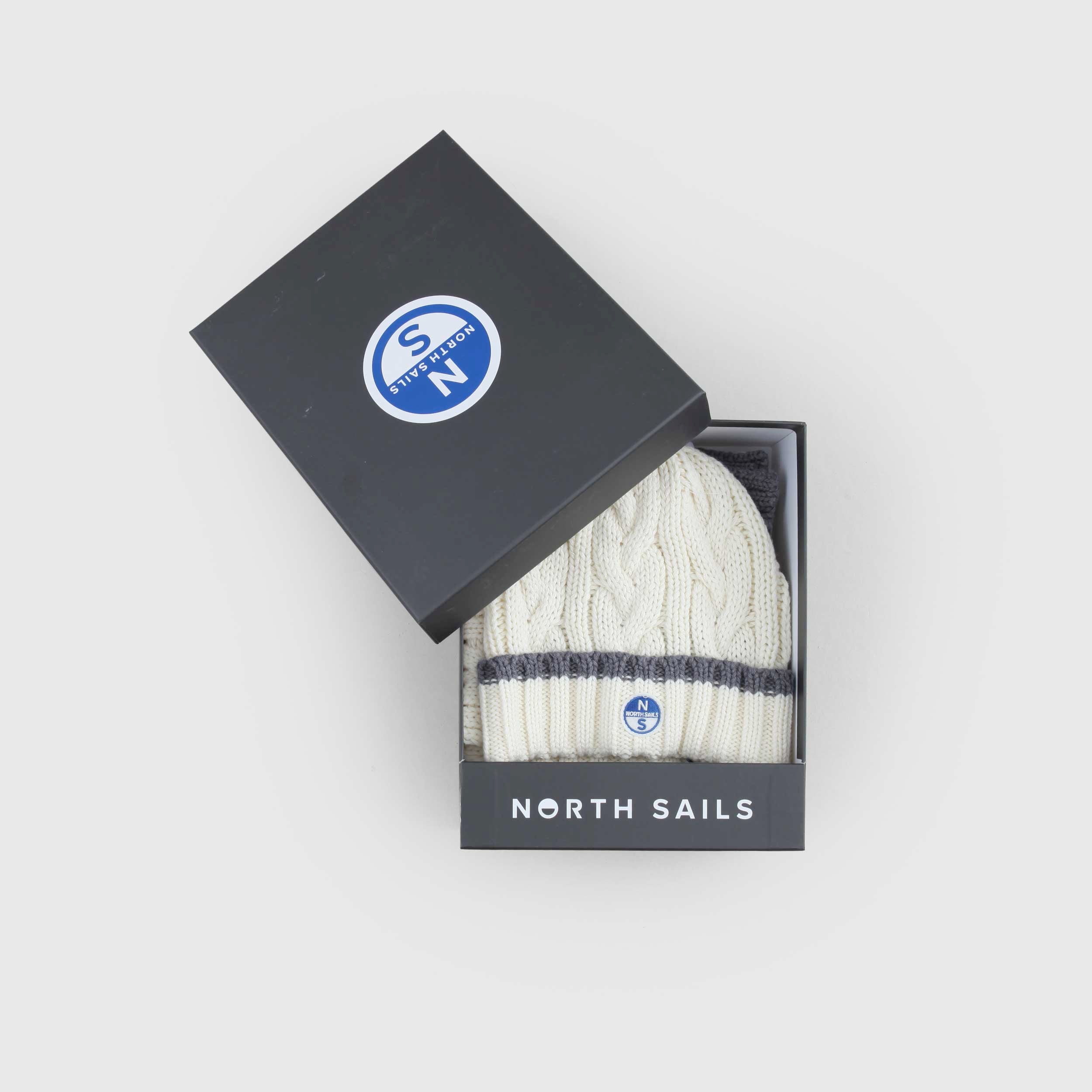 NORTH SAILS Beige Beanie and Scarf Gift Set