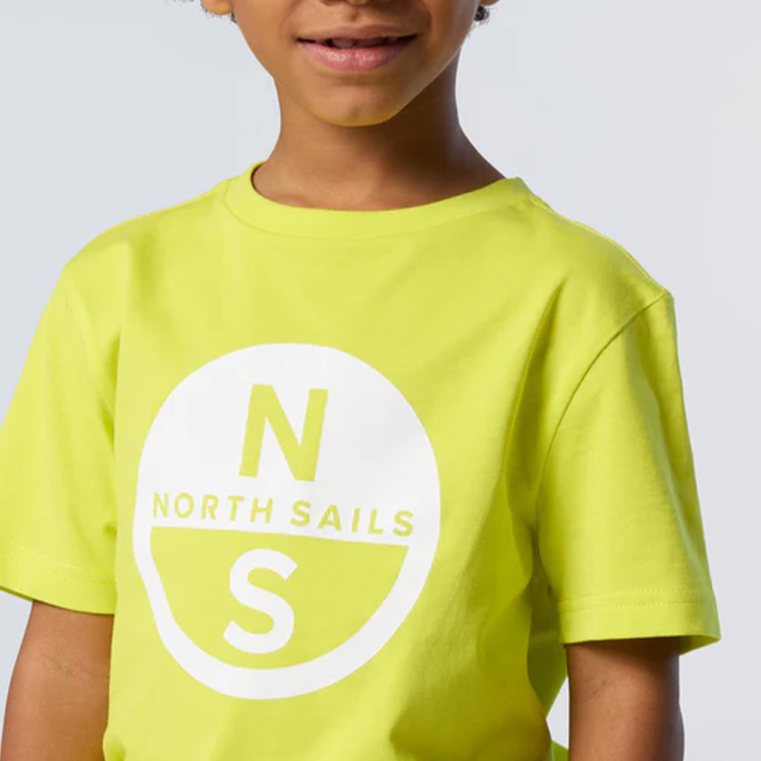 Yellow T-shirt with White Print by NORTH SAILS