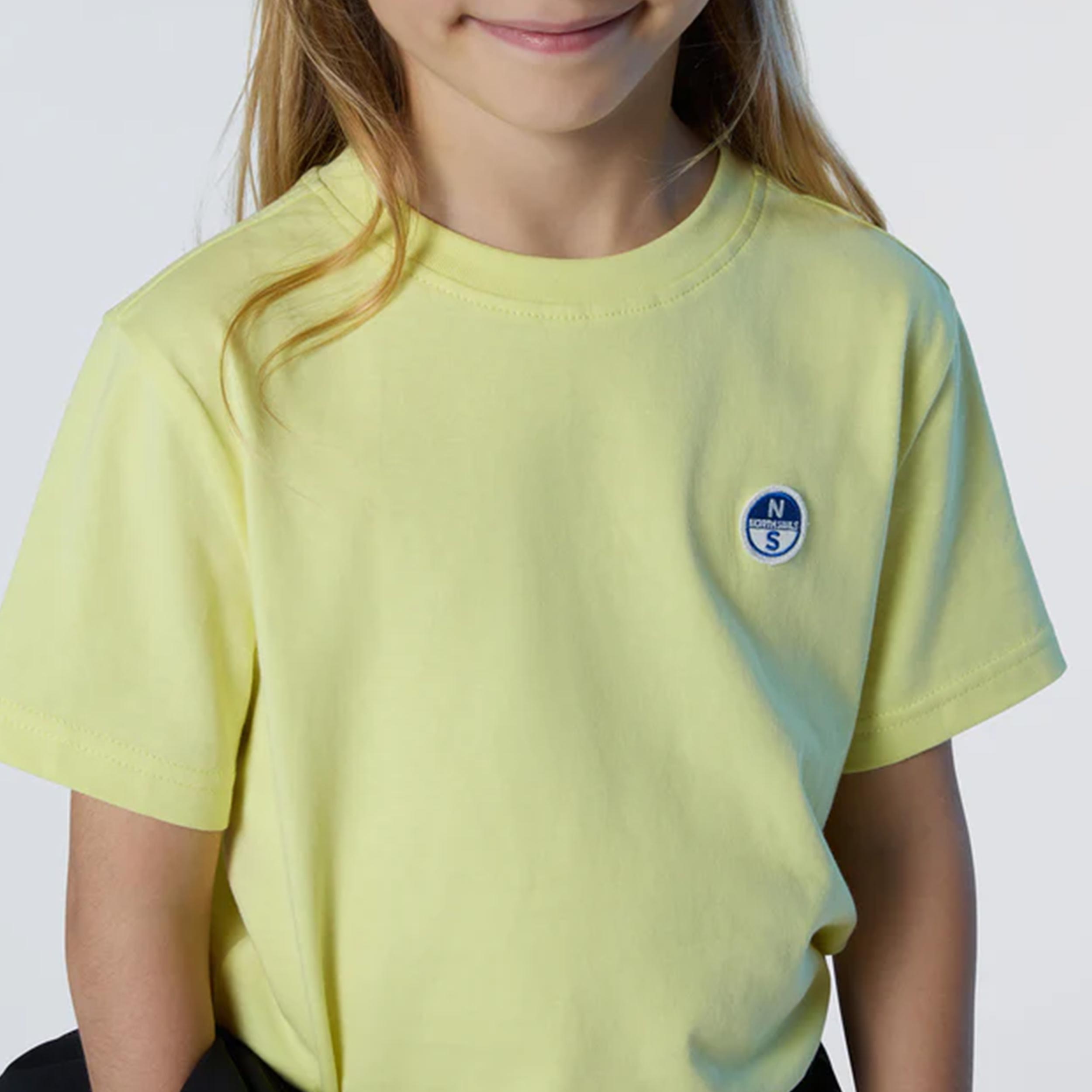 Yellow T-shirt with light blue print by NORTH SAILS