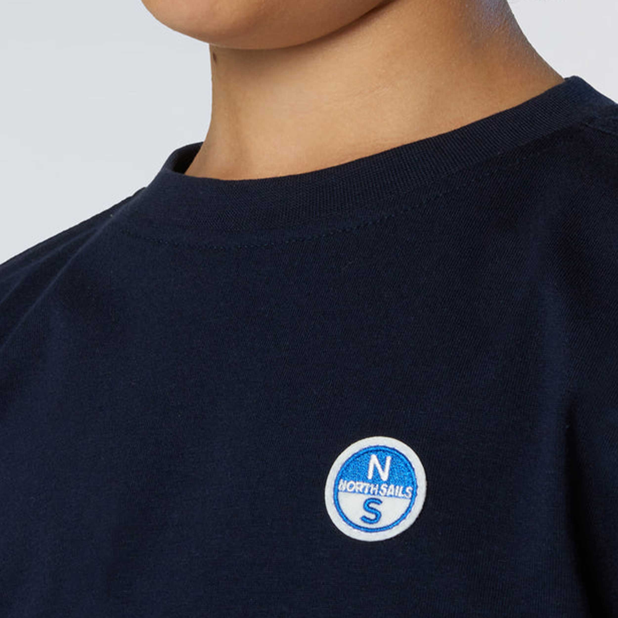 T-shirt Blu A Maniche Lunghe Firmata NORTH SAILS