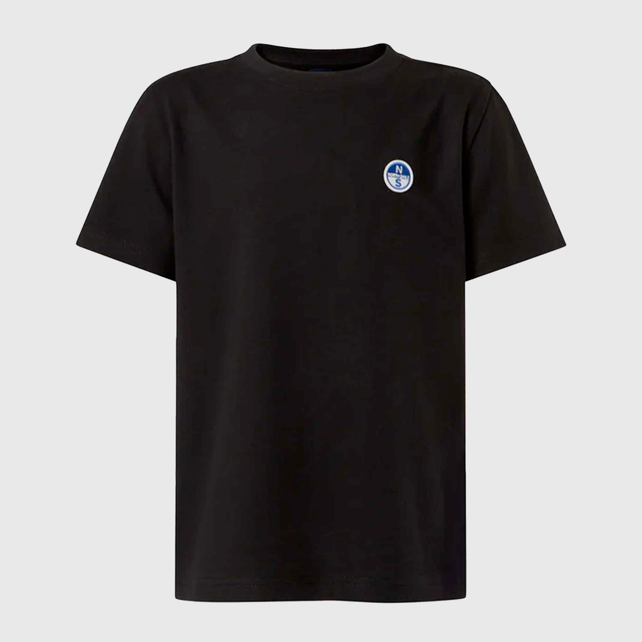 Black T-shirt With Logo Patch Signed NORTH SAILS
