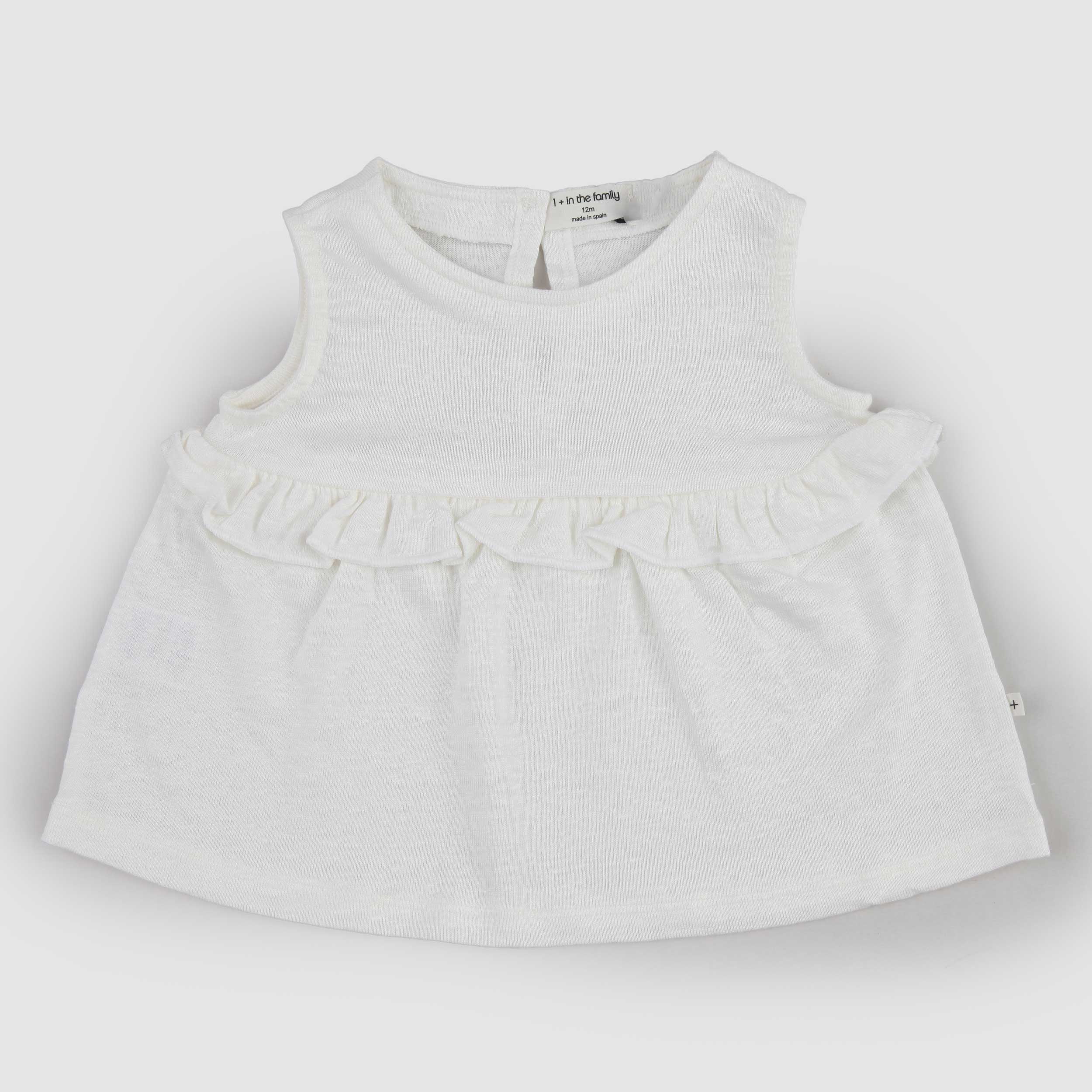 Canottiera Color Latte con Rouge Firmata ONE MORE IN THE FAMILY