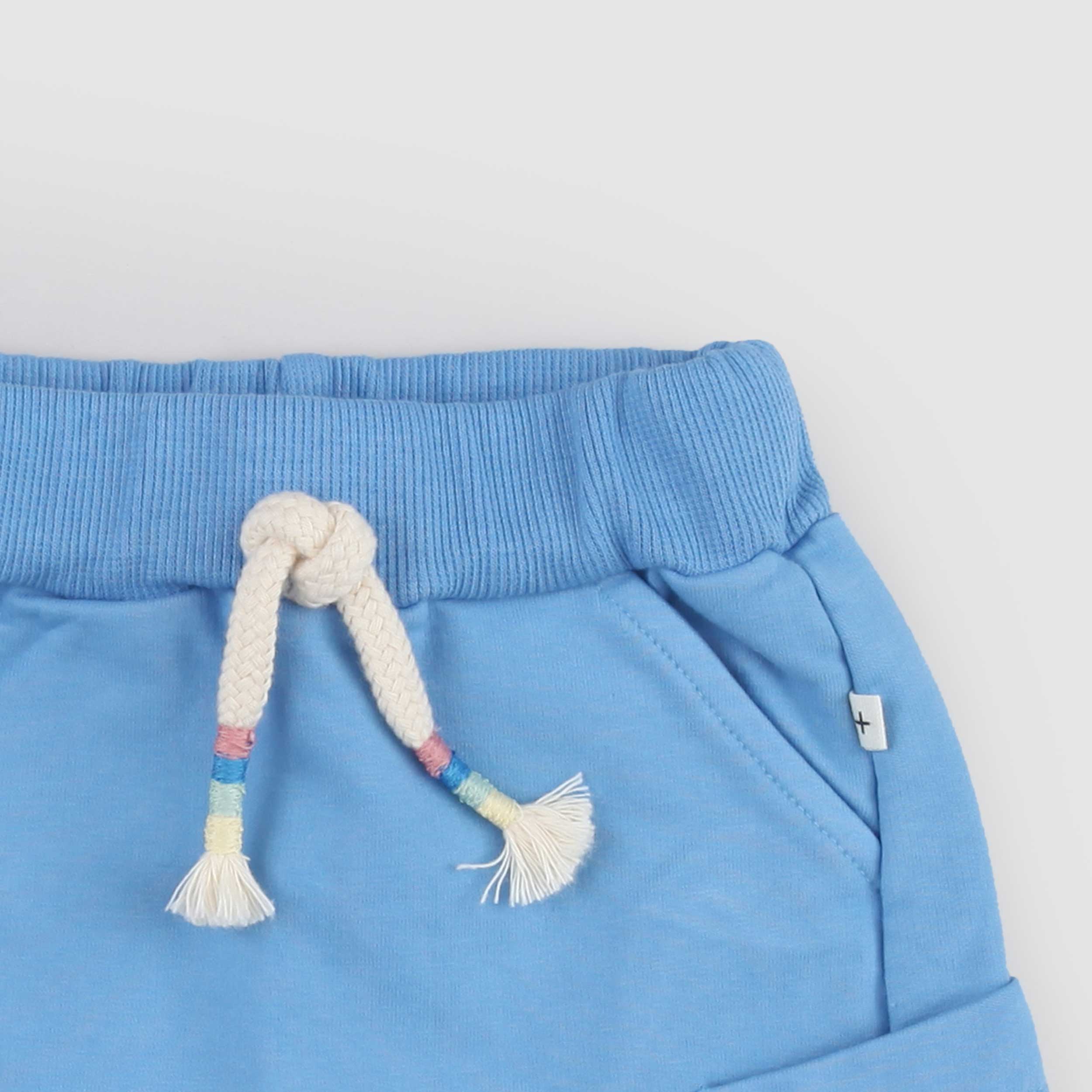 Bermuda Celeste con Elastico Firmato ONE MORE IN THE FAMILY