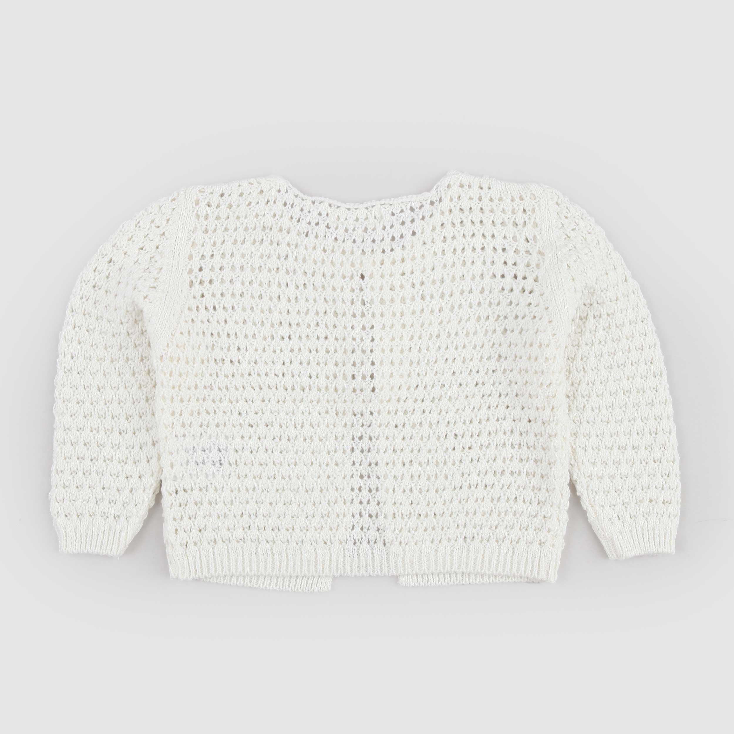 Cardigan Latte Lavorato ai Ferri Firmato ONE MORE IN THE FAMILY