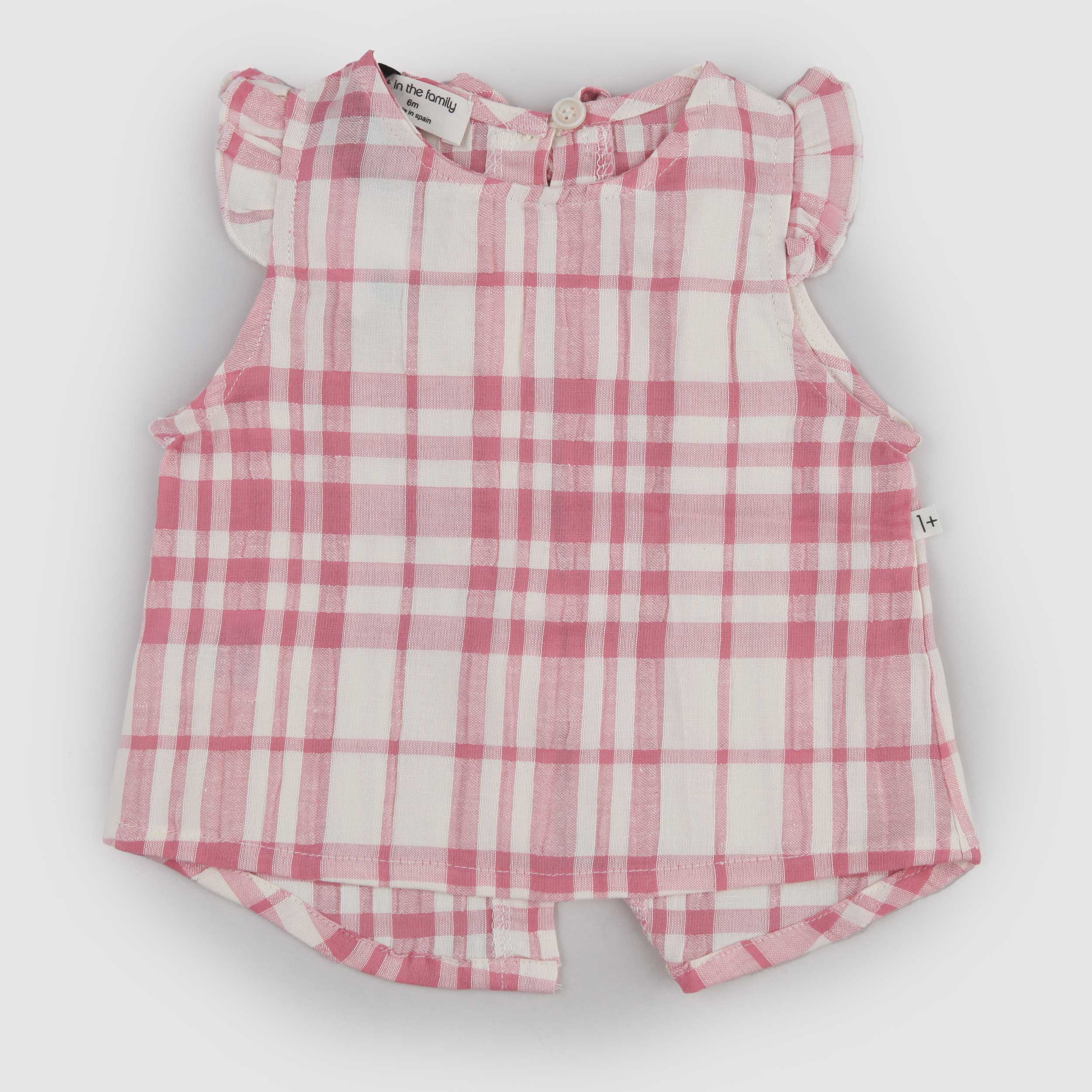 Casacca Rosa con Design a Quadri Firmata ONE MORE IN THE FAMILY