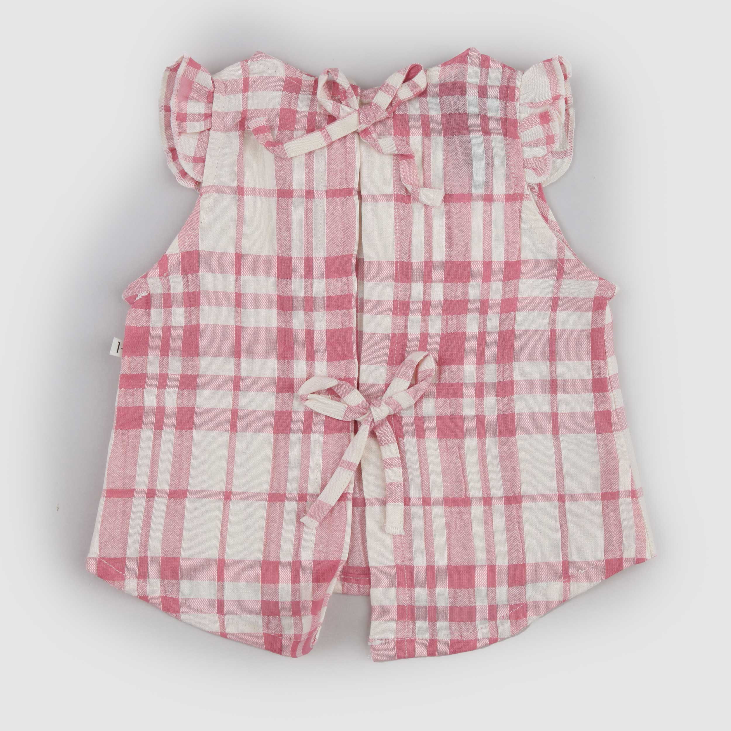 Casacca Rosa con Design a Quadri Firmata ONE MORE IN THE FAMILY