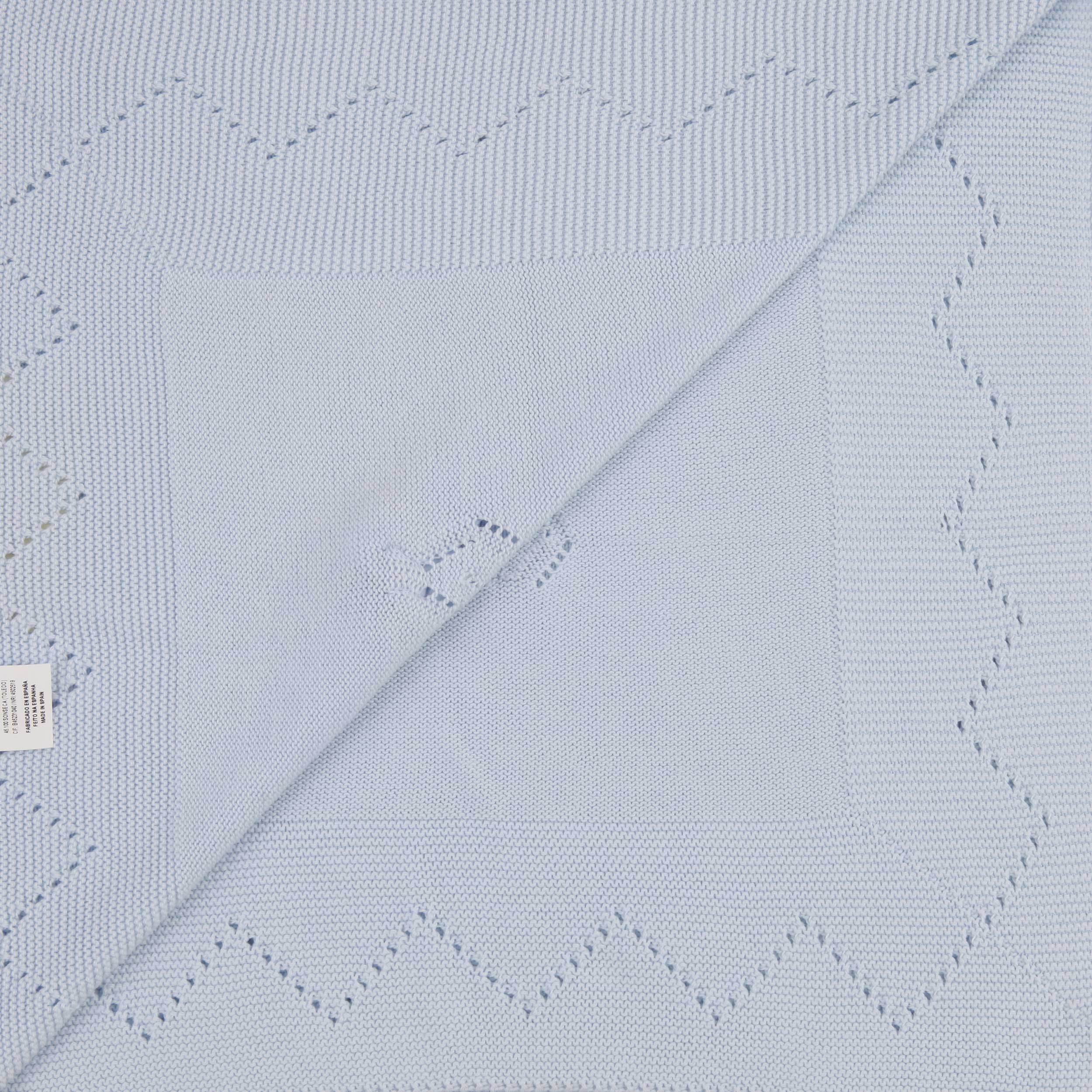 Copertina Celeste in Cotone ai Ferri Firmata PECESA