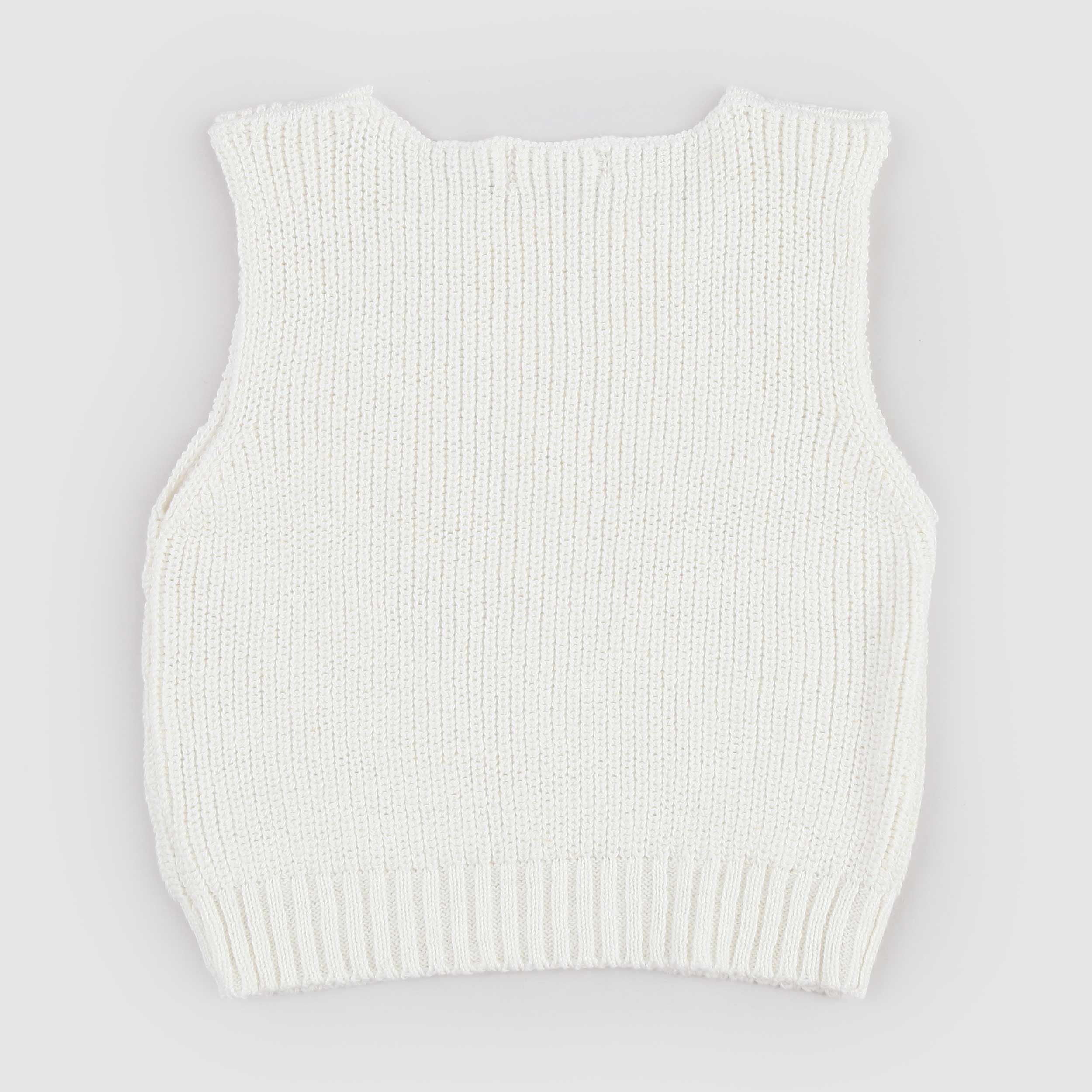 Gilet Latte Smanicato Firmato ONE MORE IN THE FAMILY