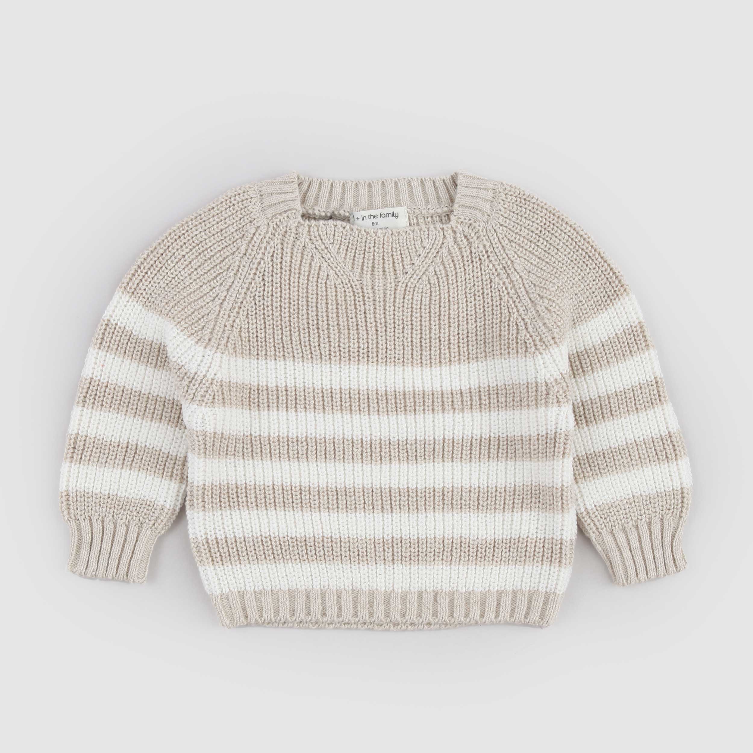 Maglioncino Latte a Righe Firmato ONE MORE IN THE FAMILY