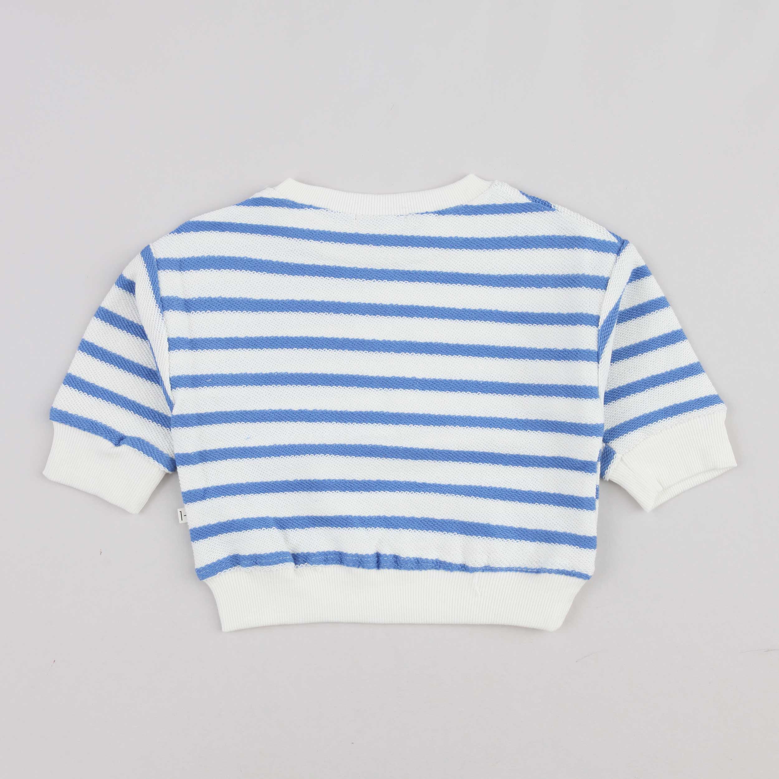 Felpa Bianca e Celeste Firmata ONE MORE IN THE FAMILY