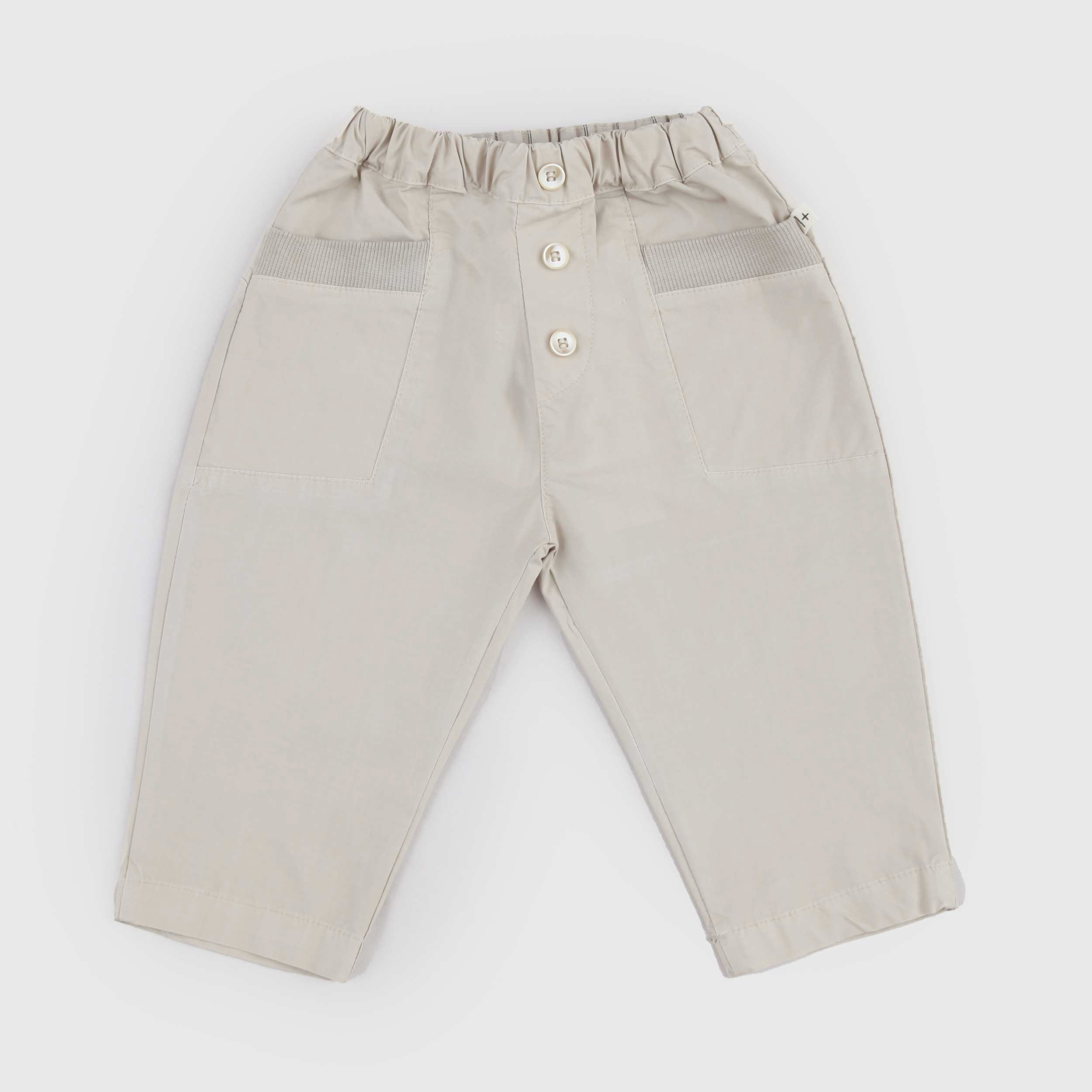 Pantalone Beige Rifinito a Coste Firmato ONE MORE IN THE FAMILY