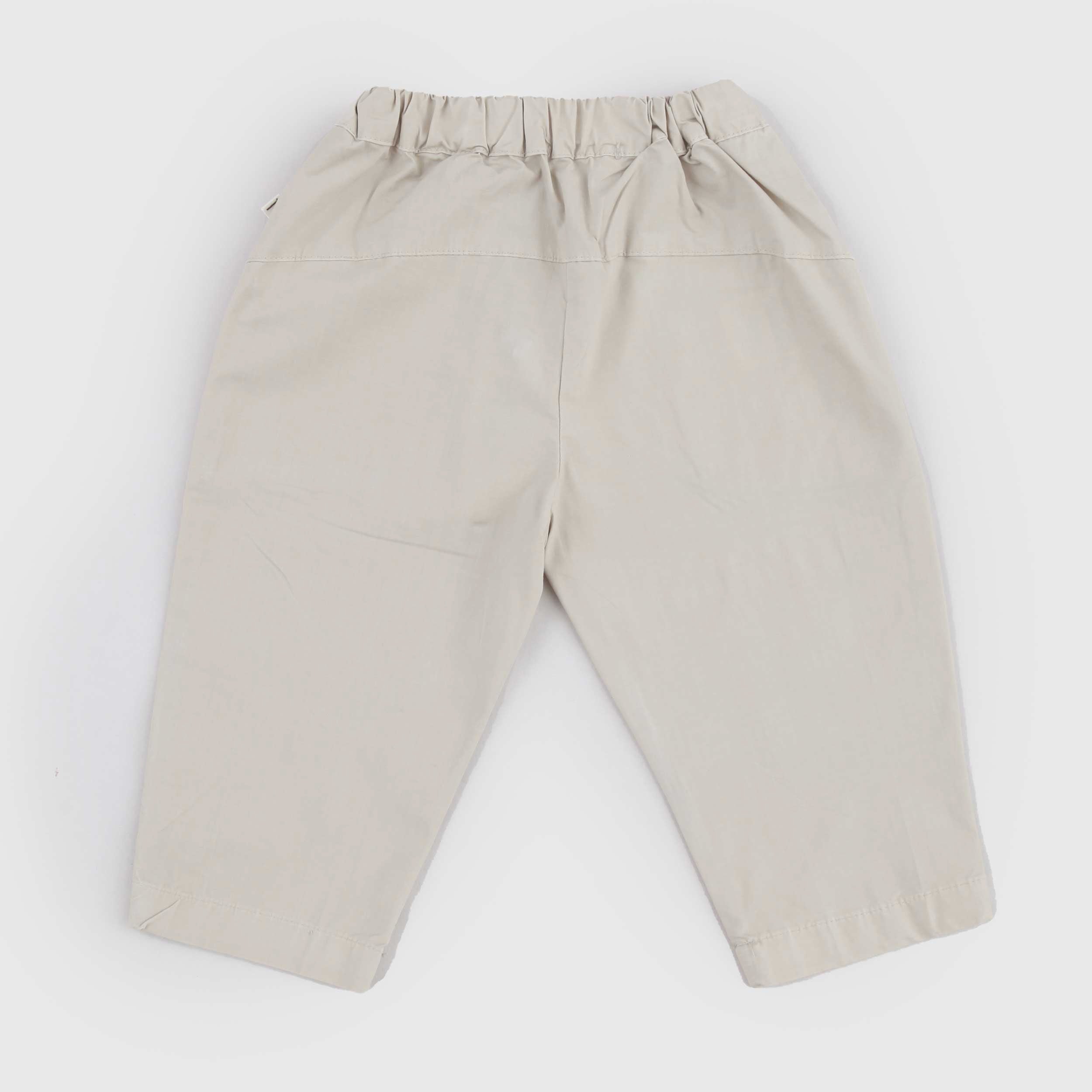 Pantalone Beige Rifinito a Coste Firmato ONE MORE IN THE FAMILY