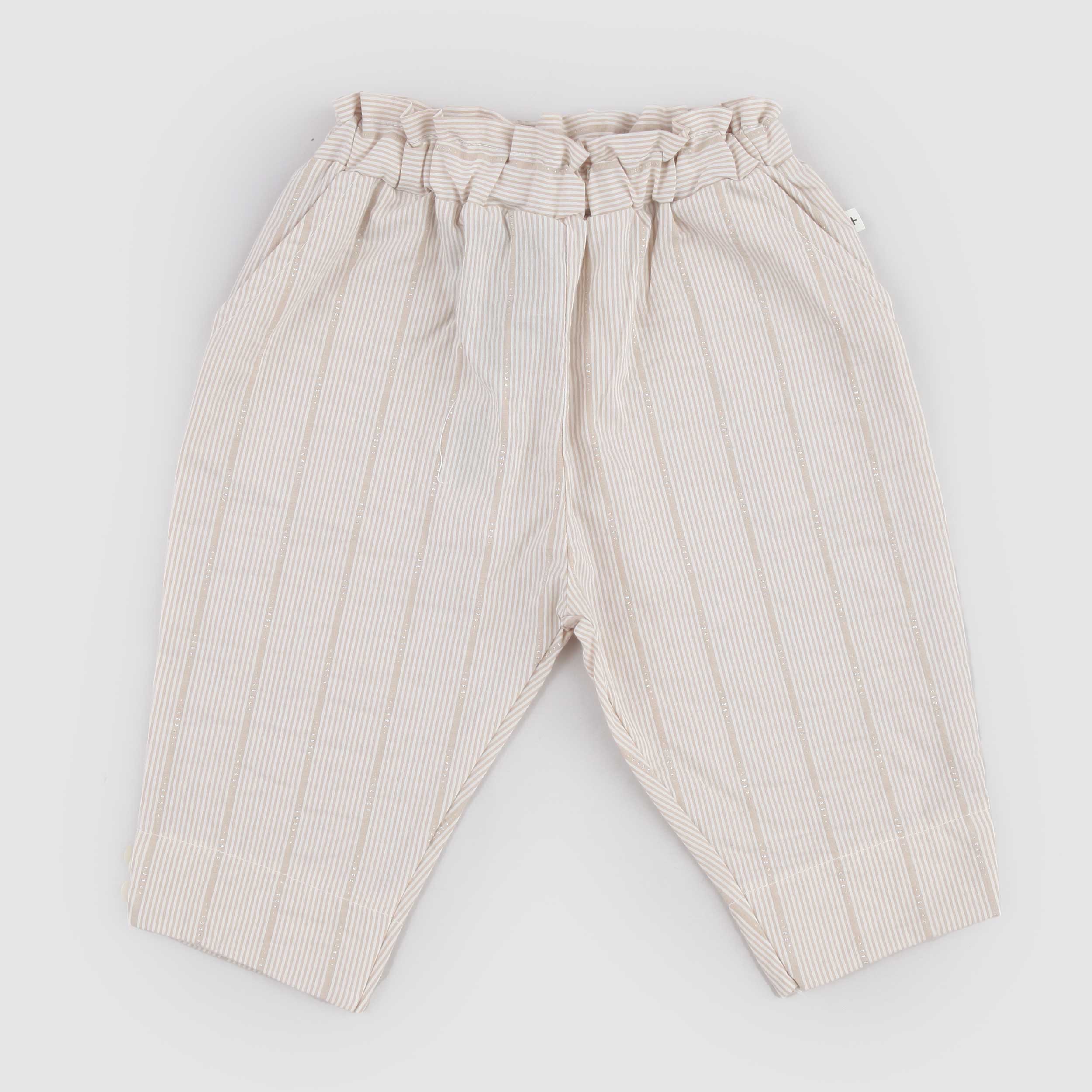 Pantalone Beige con Lurex Firmato ONE MORE IN THE FAMILY