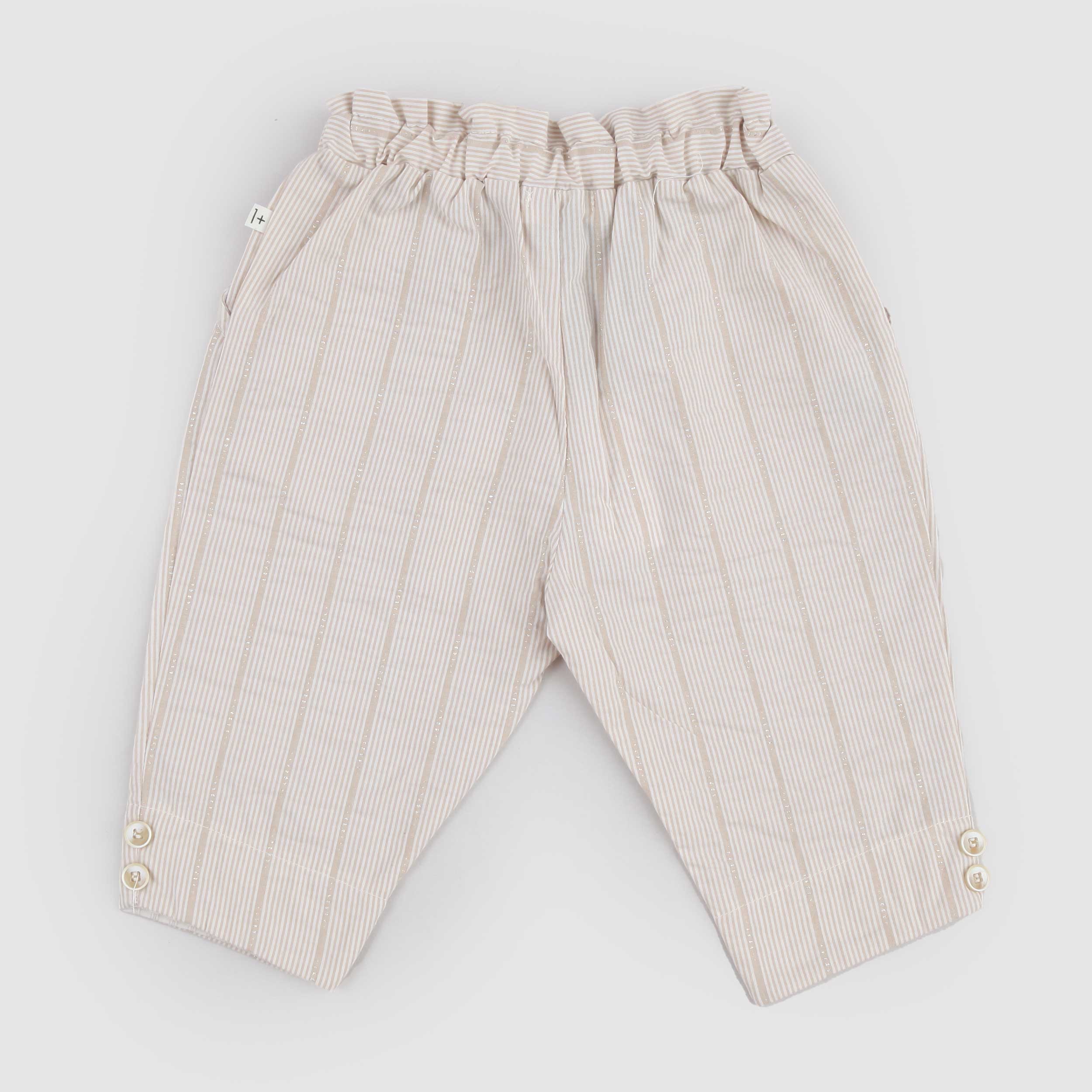 Pantalone Beige con Lurex Firmato ONE MORE IN THE FAMILY