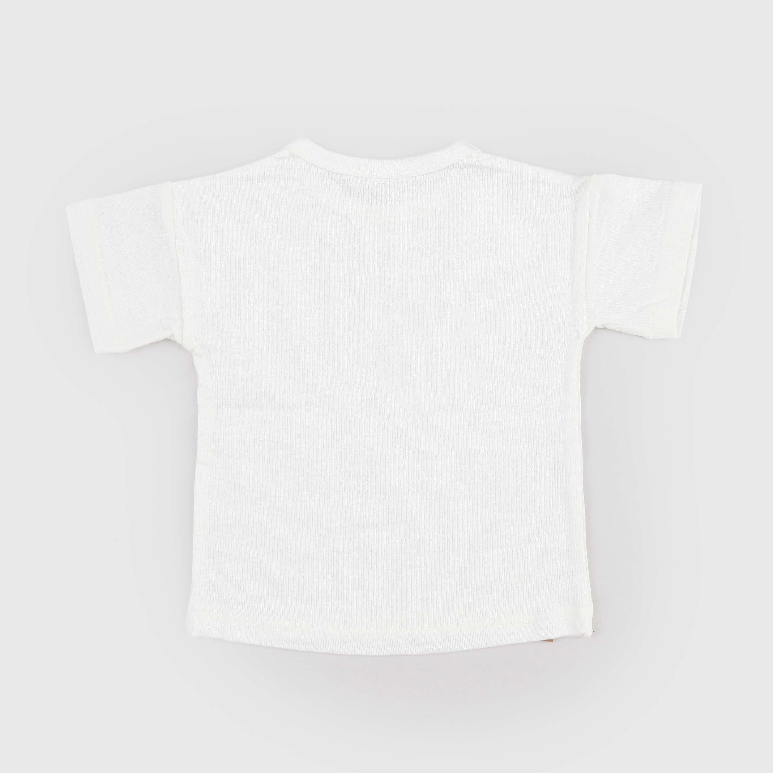 Latte T-shirt with Small Logo by ONE MORE IN THE FAMILY