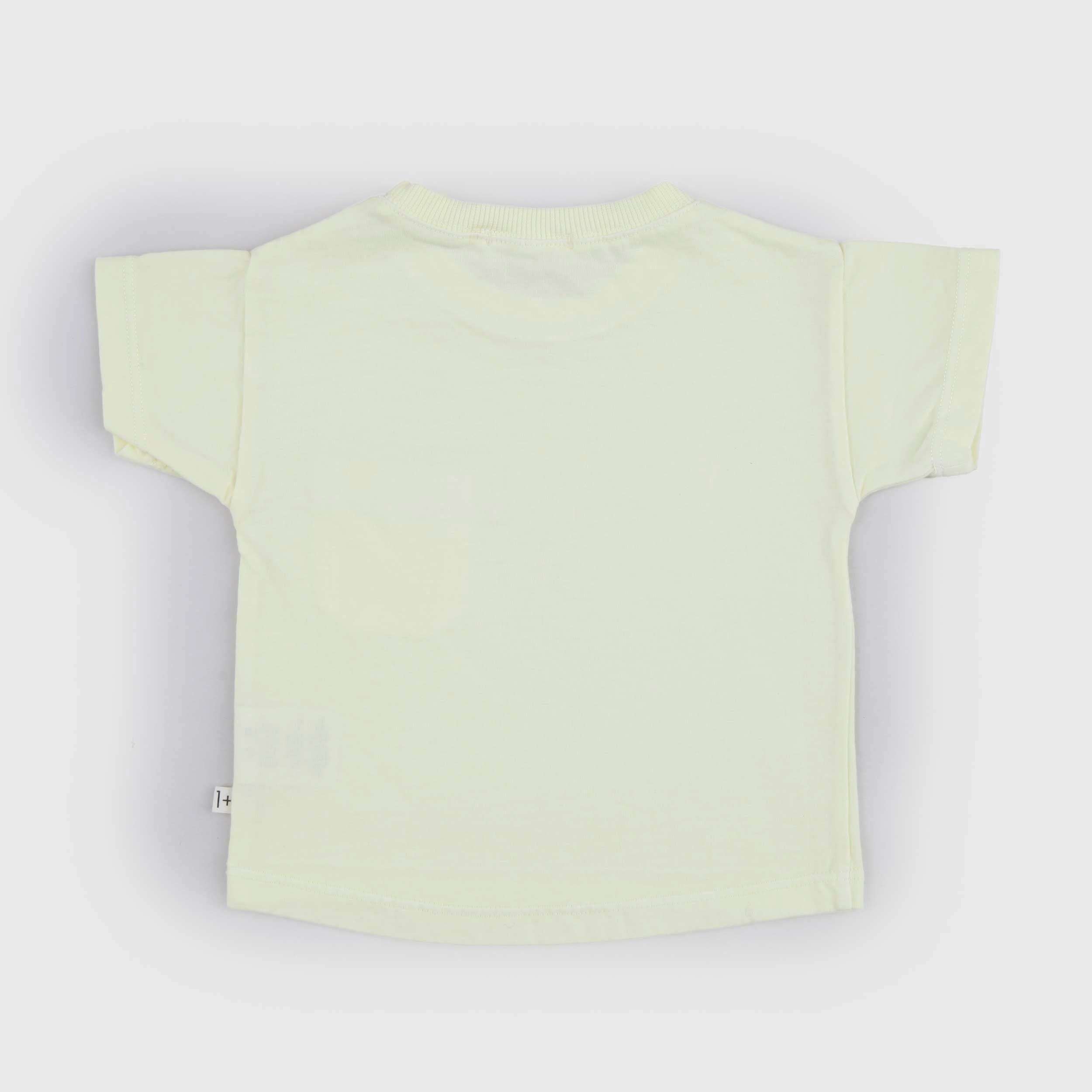 T-shirt Giallo con Taschino a Toppa Firmata ONE MORE IN THE FAMILY