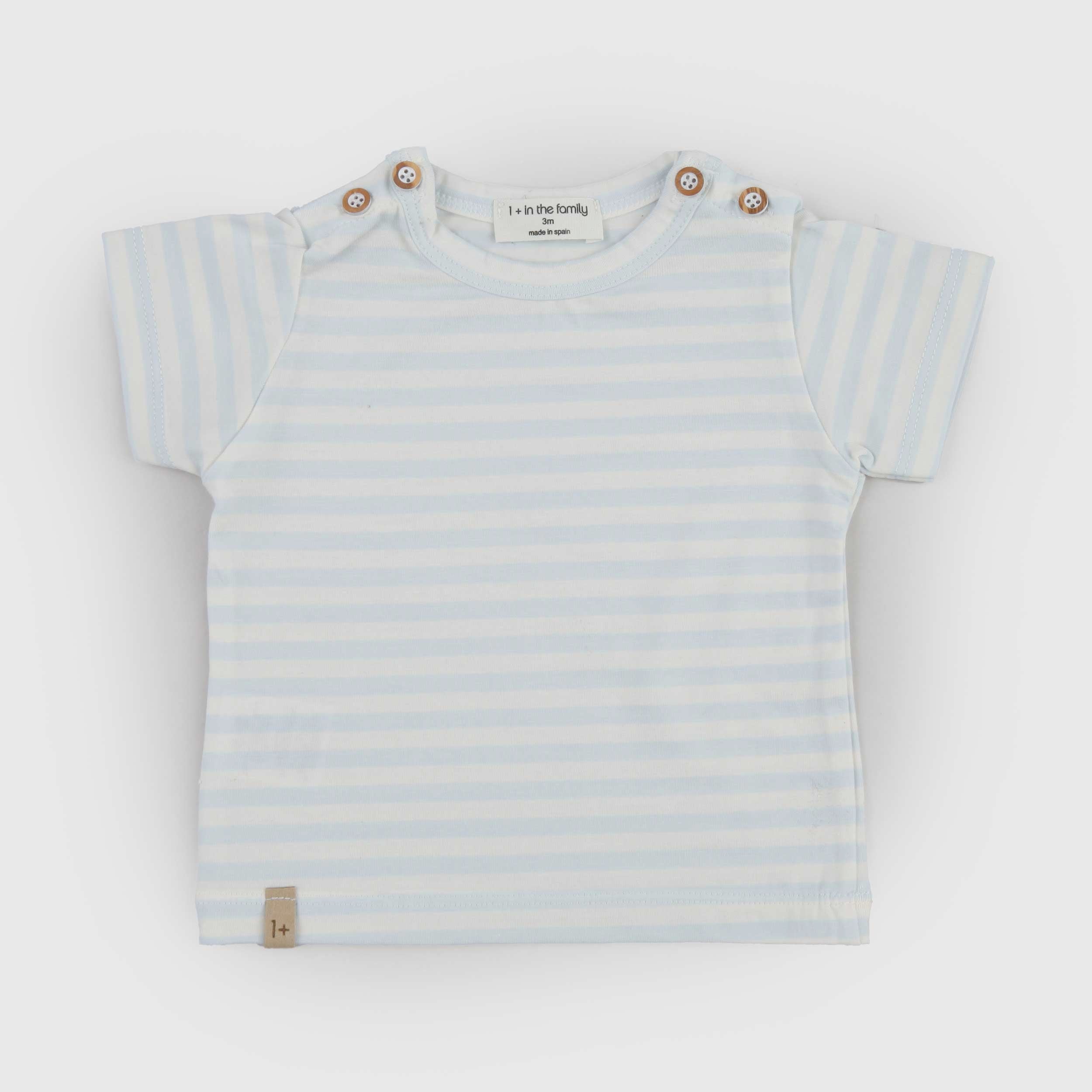 T-shirt Milk and Sky Blue Signed ONE MORE IN THE FAMILY