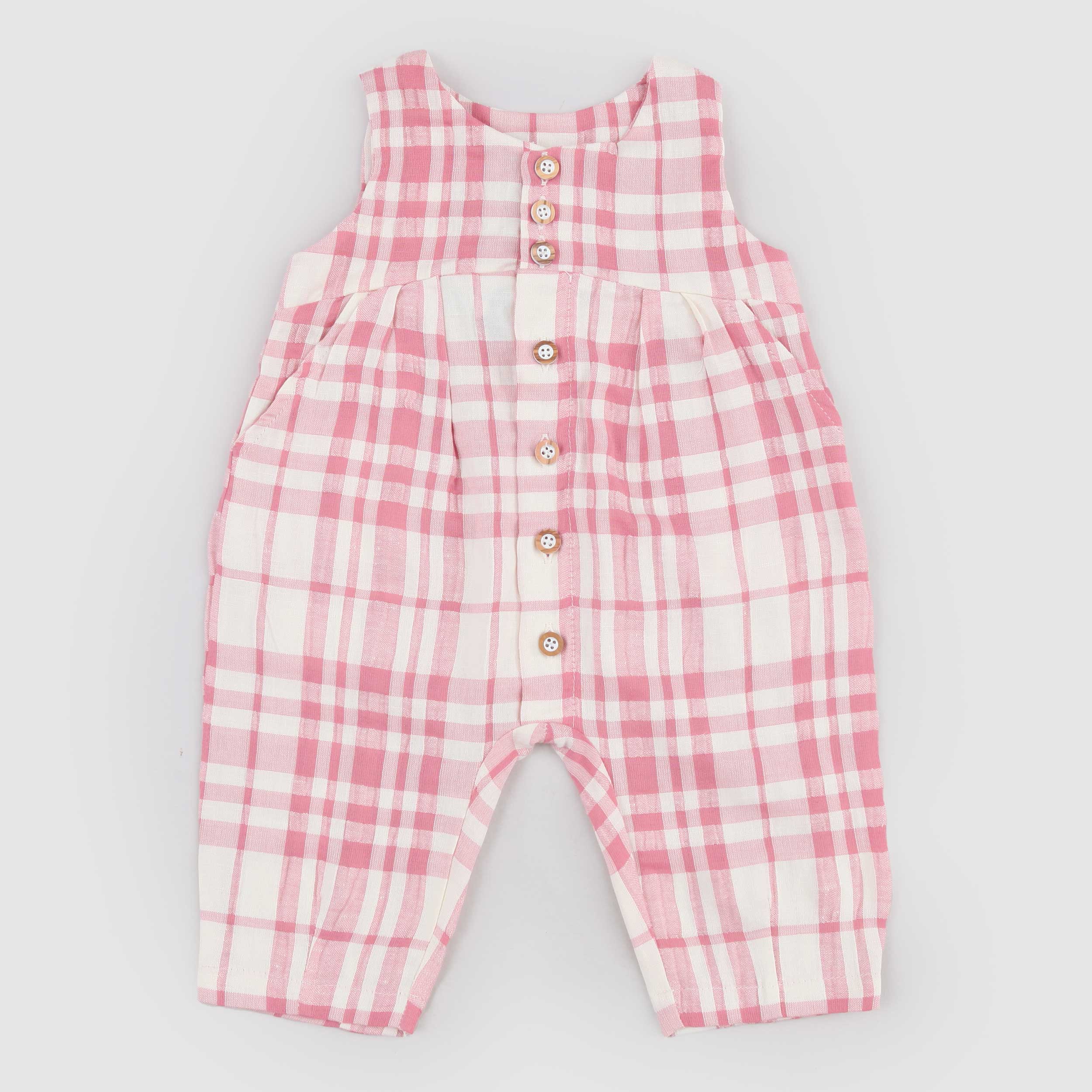 Tutina Rosa con Bottoni in Legno Firmata ONE MORE IN THE FAMILY