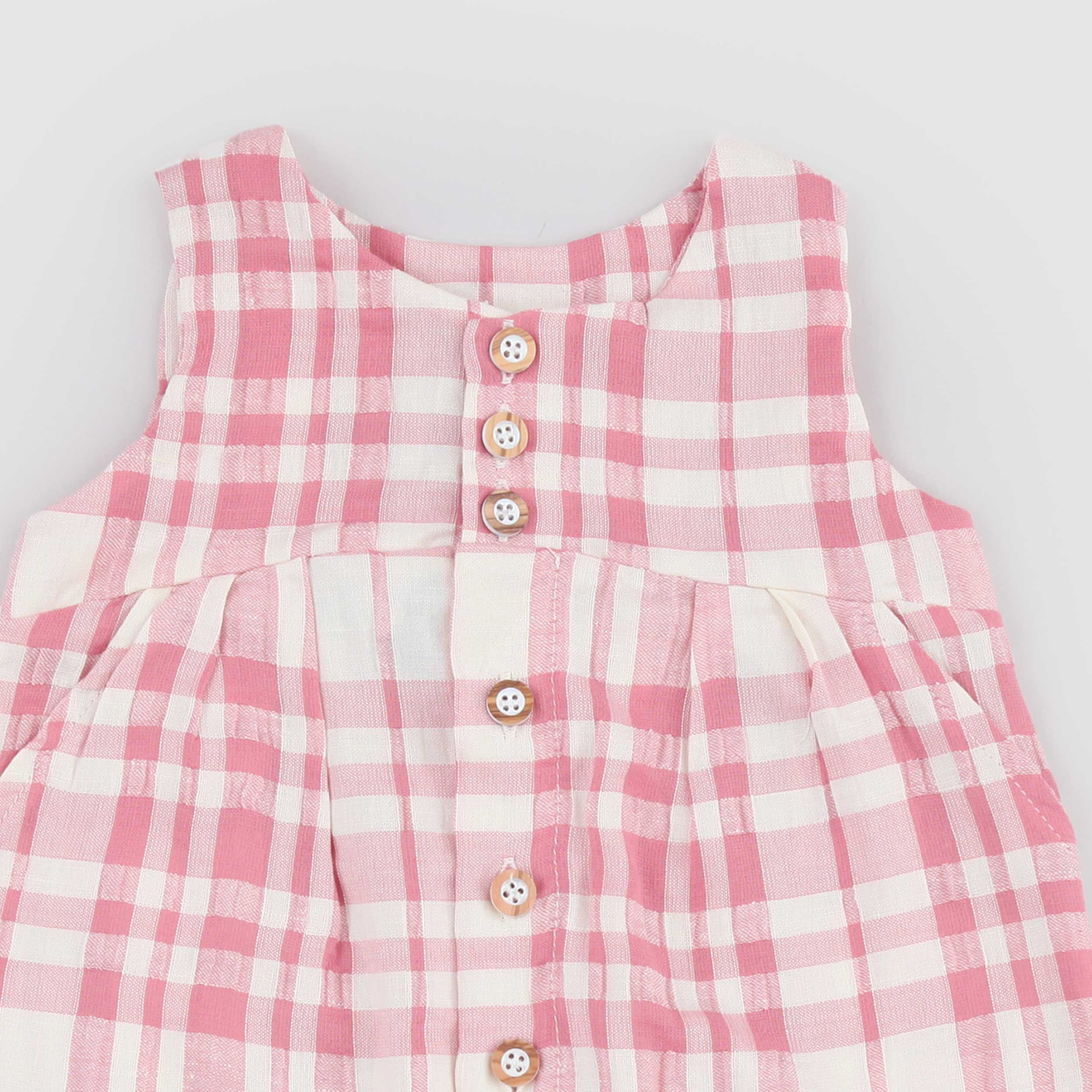 Tutina Rosa con Bottoni in Legno Firmata ONE MORE IN THE FAMILY