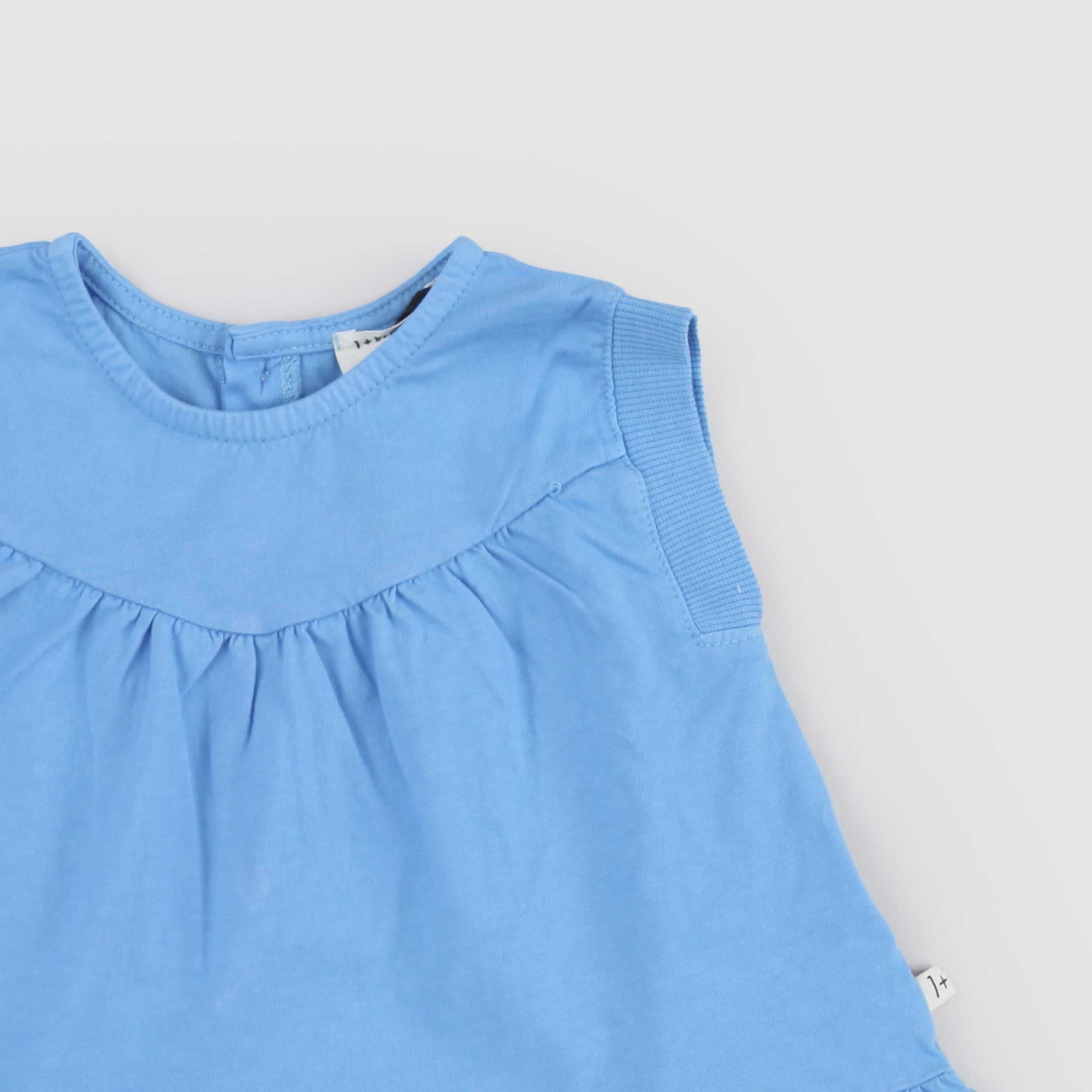 Light Blue Dress with Ruffle by ONE MORE IN THE FAMILY