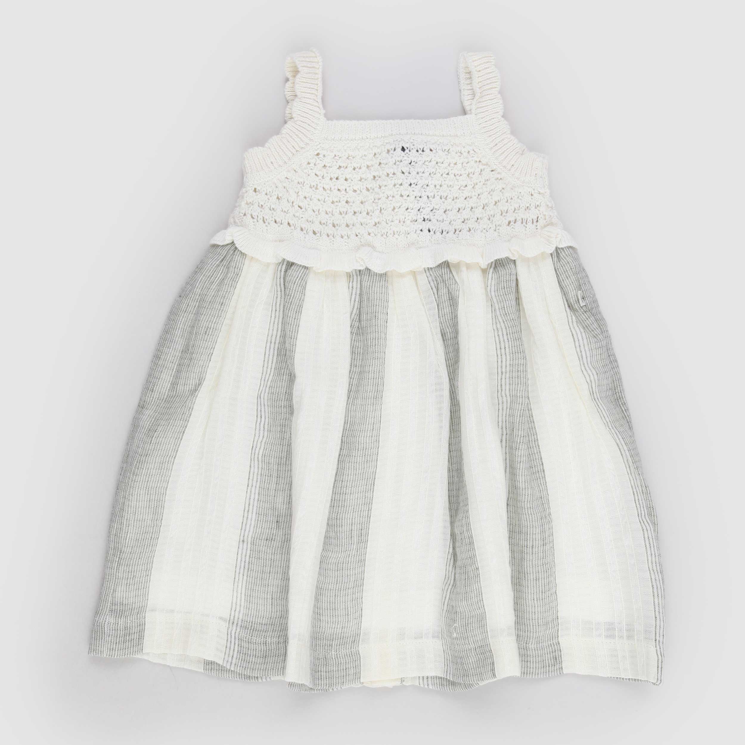 Abito Grigio con Bretelline Firmato ONE MORE IN THE FAMILY