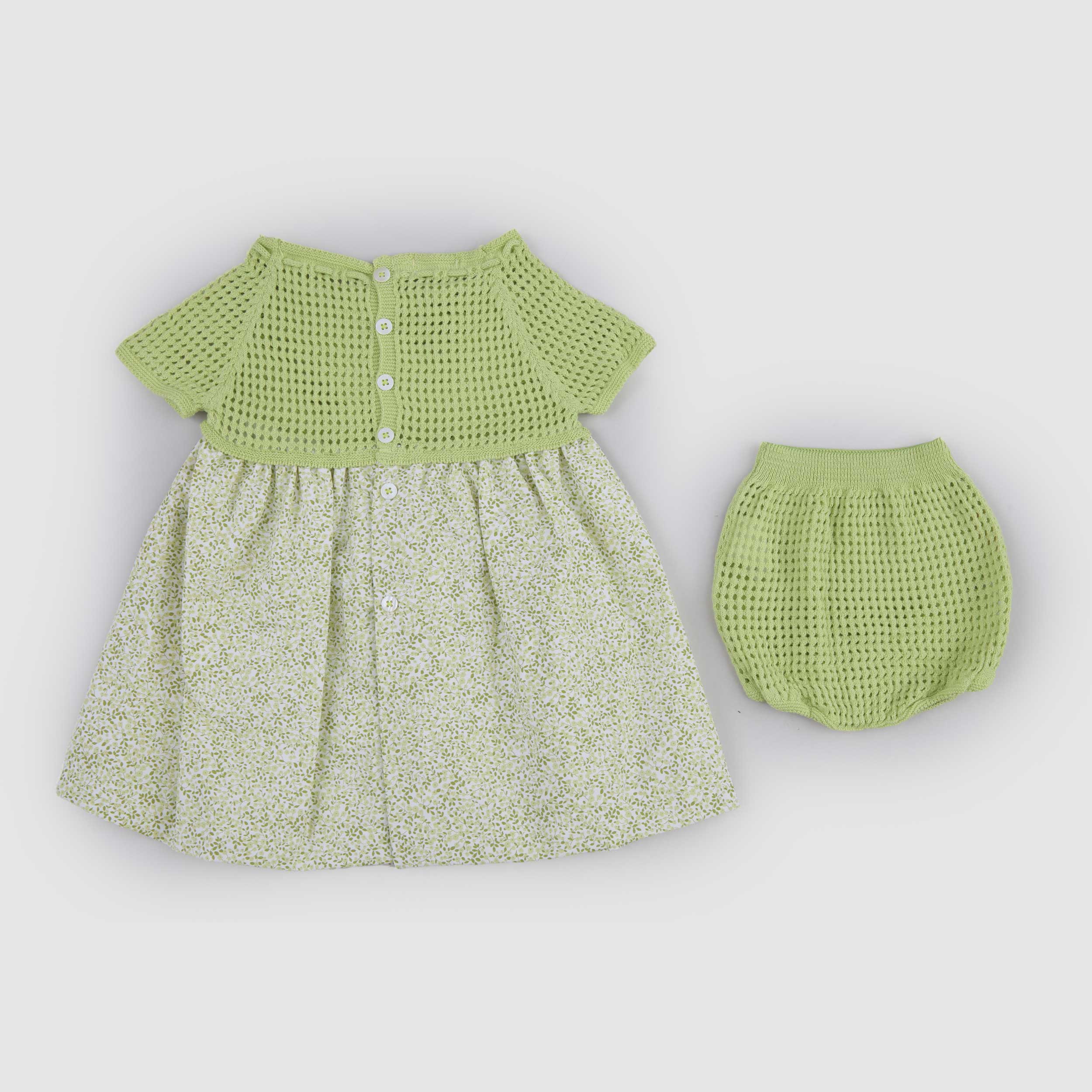 Abito Verde Pistacchio con Culotte Firmato PECESA