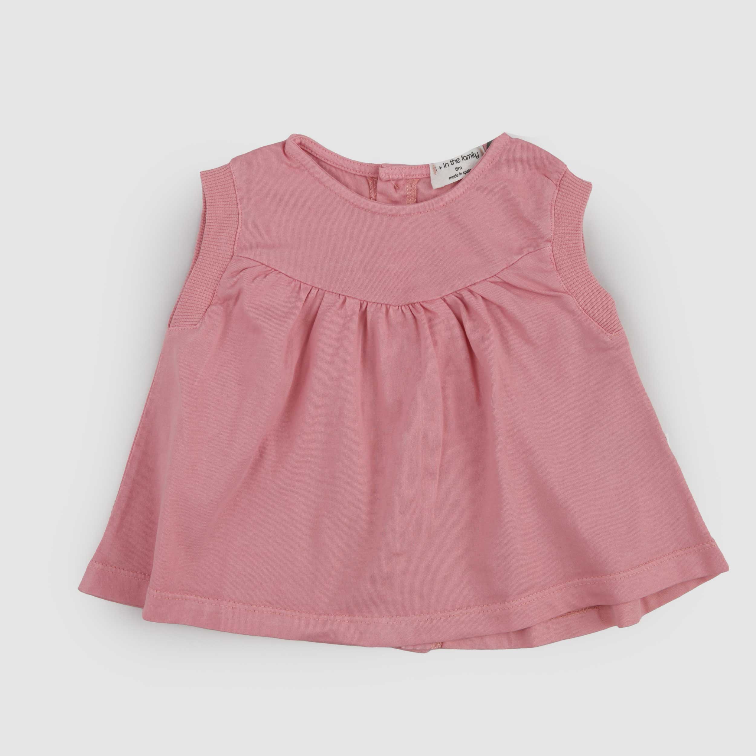 T-shirt Corallo con Bottoni in Legno Firmata ONE MORE IN THE FAMILY