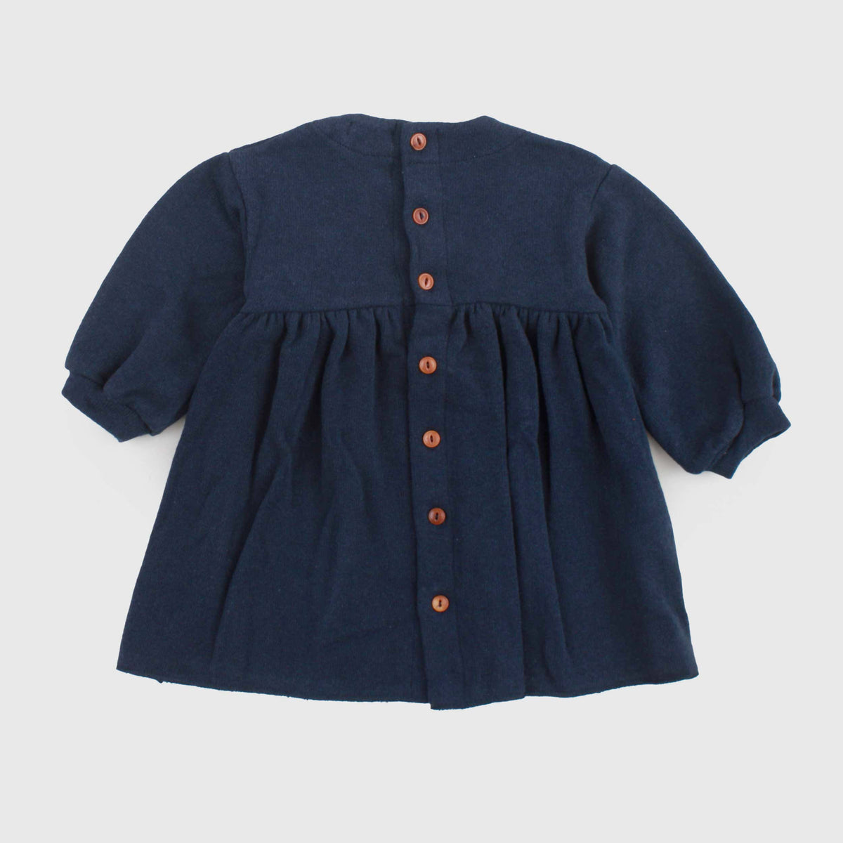 Blue Dress with Flowers for Newborn by ONE MORE IN THE FAMILY