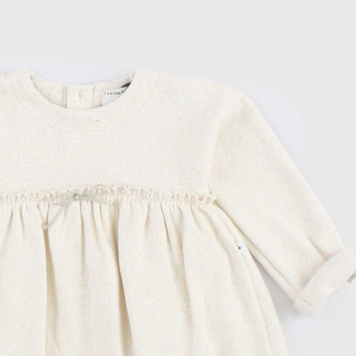 Beige and Culotte Dress for Newborn by ONE MORE IN THE FAMILY